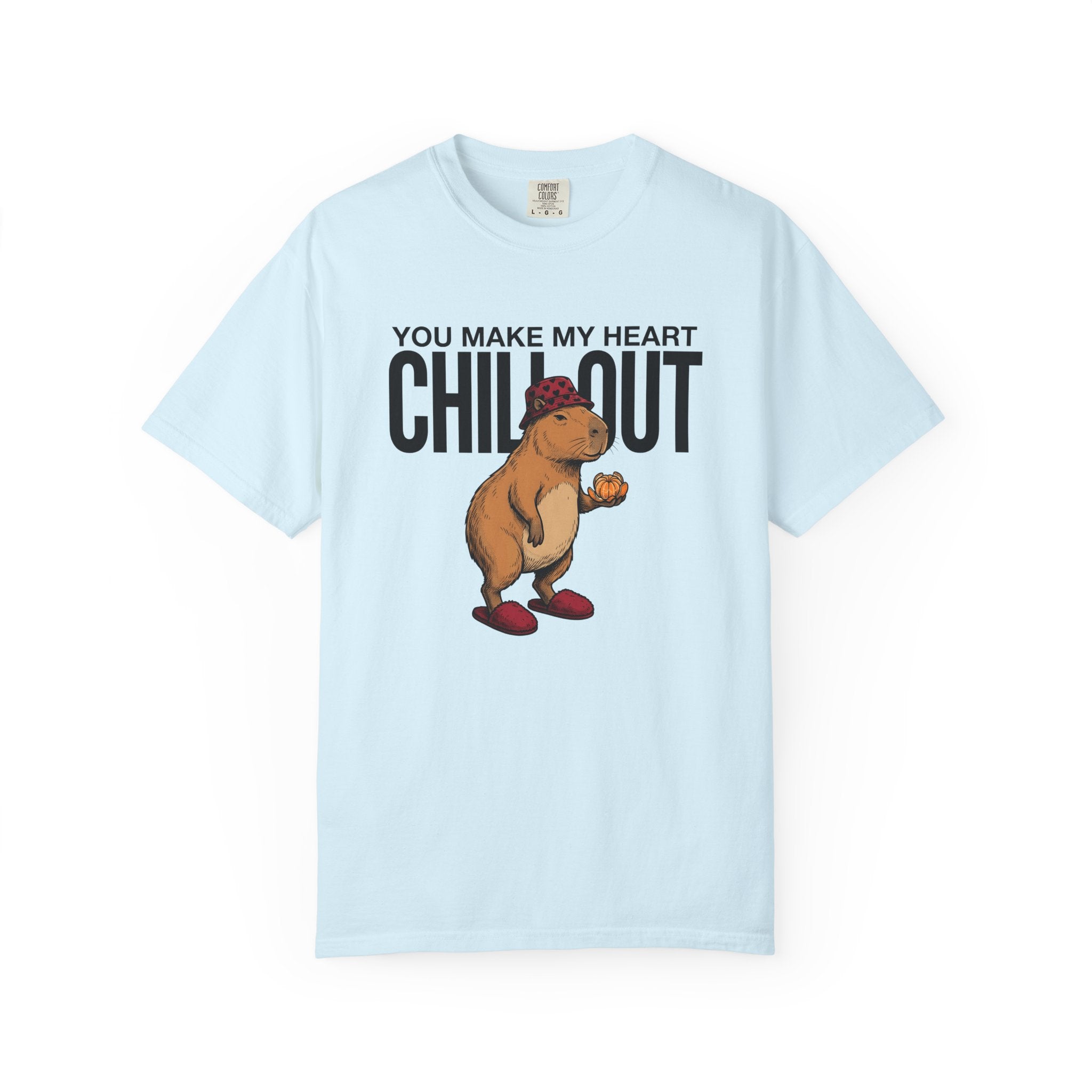Capybara Graphic Shirt St. Valentine's Day Animal Gift Women Hand Drawn Tee Rodent T-Shirt Valentine Fan Illustrated Tshirt Creature Graphic