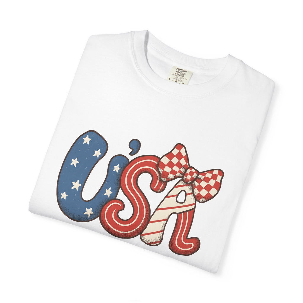 American Letters Shirt 4th Of July Freedom Gift Women Retro Tee Alphabet T-Shirt Patriotic Fan Vintage Tee Retro Tshirt Liberty Graphic