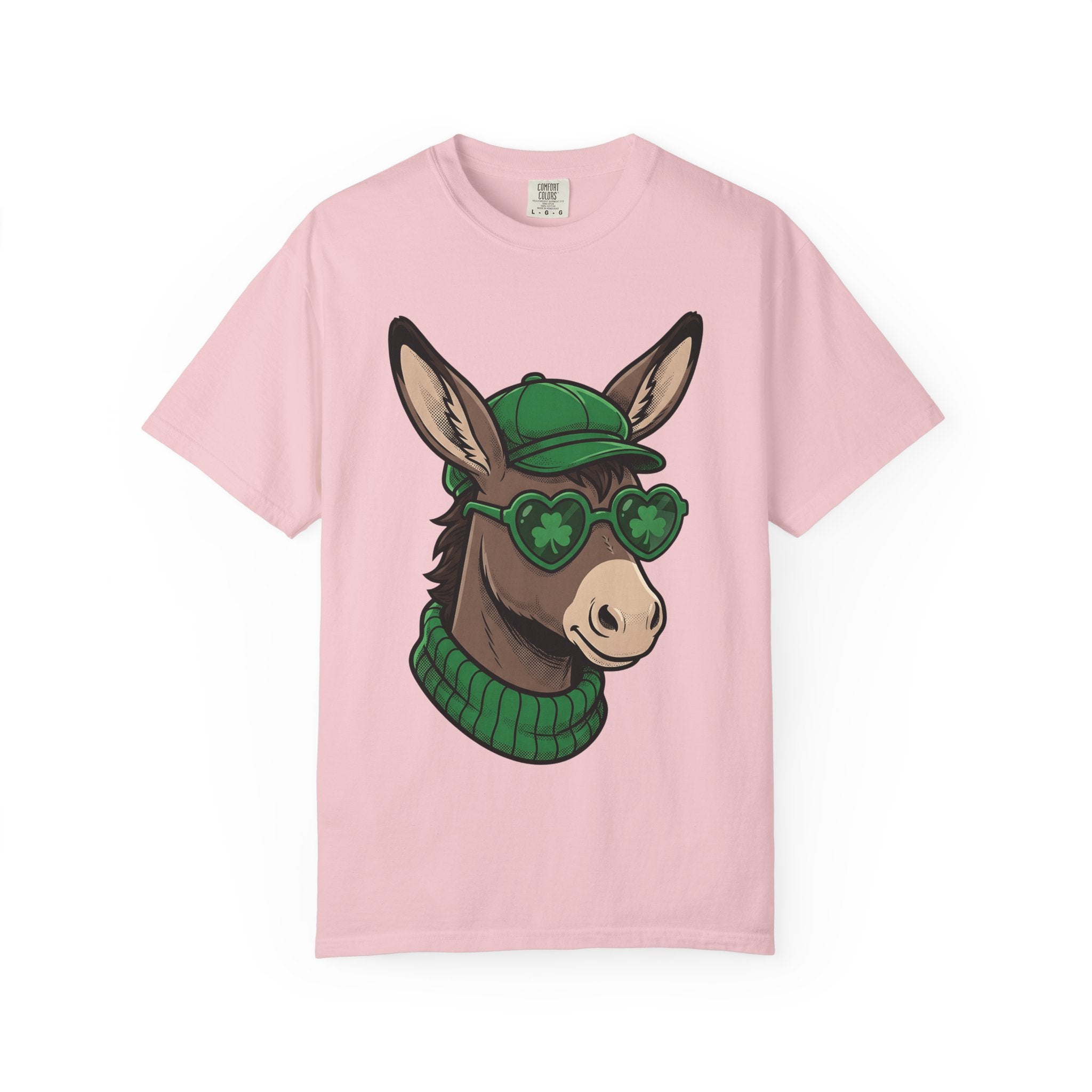Burro Art Shirt St Patrick's Day Fauna Gift Women Animation Tee Donkey T-Shirt Shamrock Fan Cartoon Tshirt Wildlife Graphic Classic Lucky