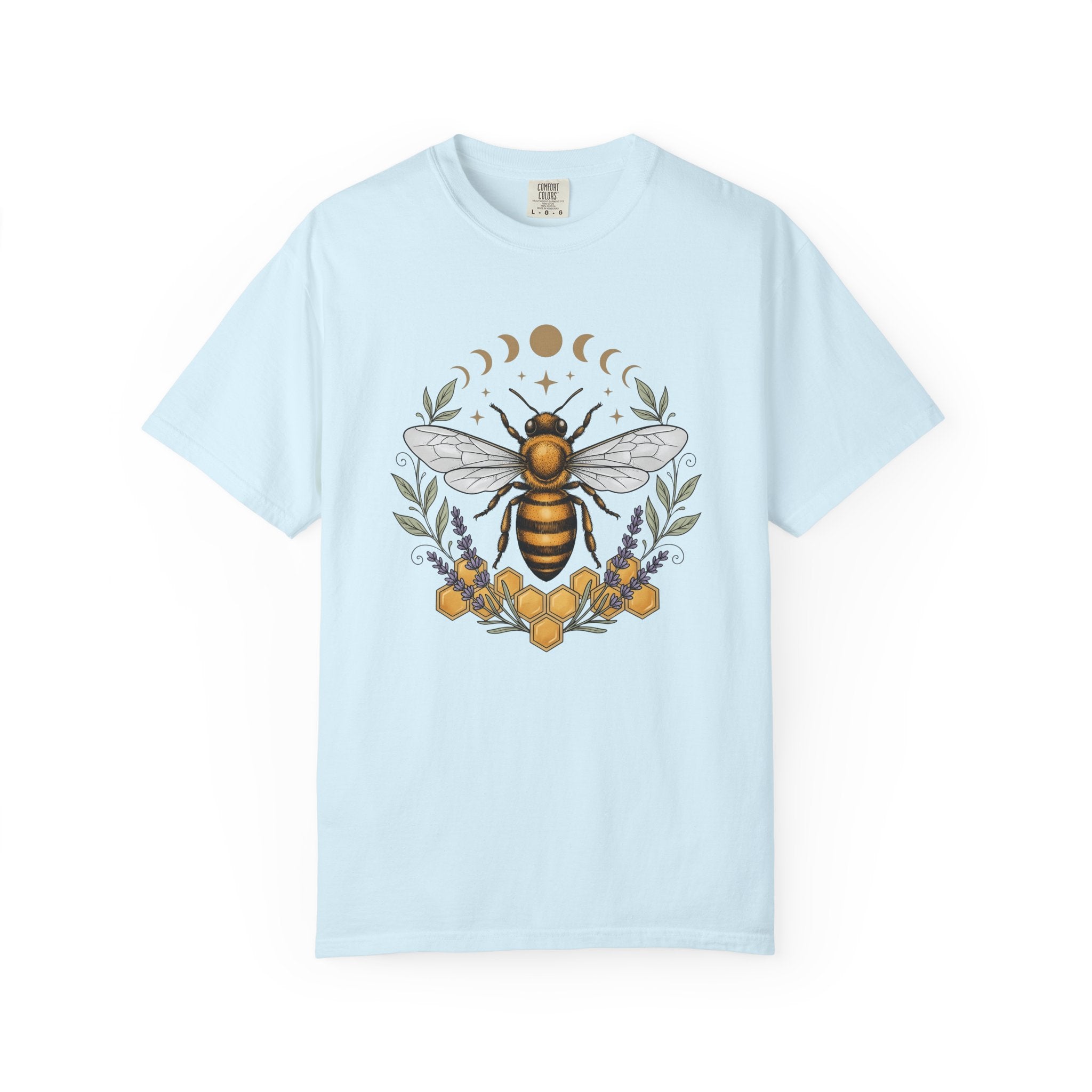 Bee Drawing Shirt Cottagecore Wildlife Gift Women Tribal Tee Honeybee T-Shirt Homesteader Fan Primitive Tshirt Wildlife Graphic Hand Drawn