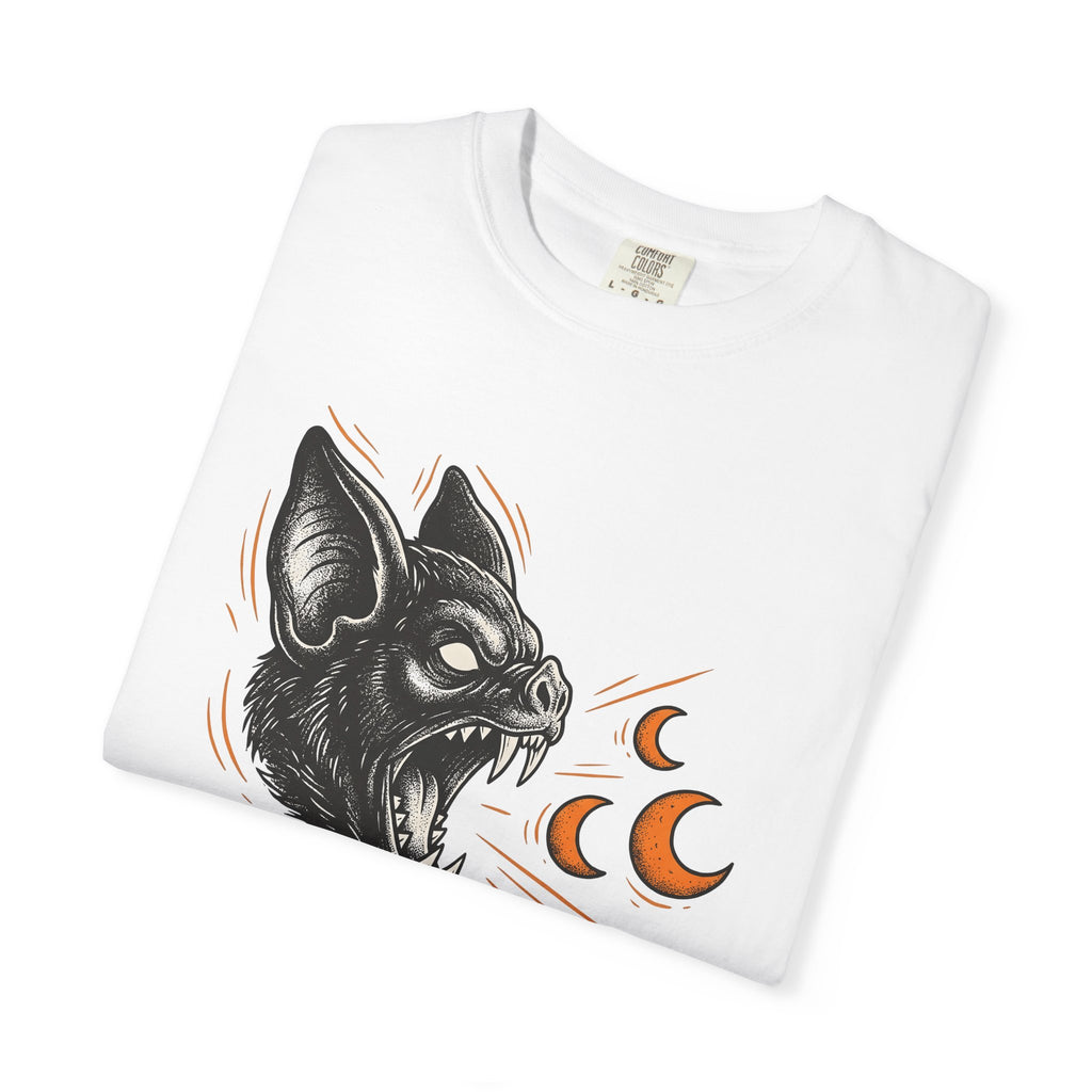 Bat Head Shirt Halloween Gothic Gift Women Tattoo Tee Bat T-Shirt Horror Fan Batwing Tshirt Dark Graphic Vintage Crescent Moon Tshirt