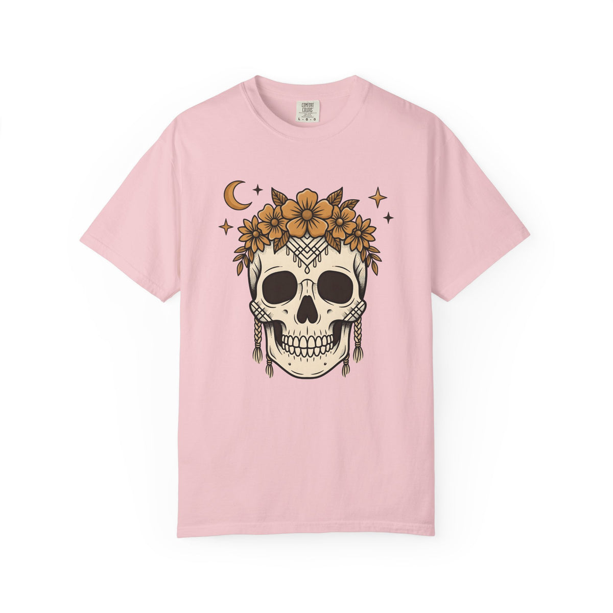 Skeleton Floral Shirt Halloween Macabre Unisex Gift Flash Tee Skull Flower