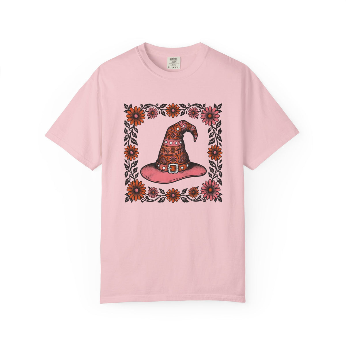Magic Hat Shirt Halloween Bouquet Unisex Gift Line Art Tee Top Hat T-Shirt