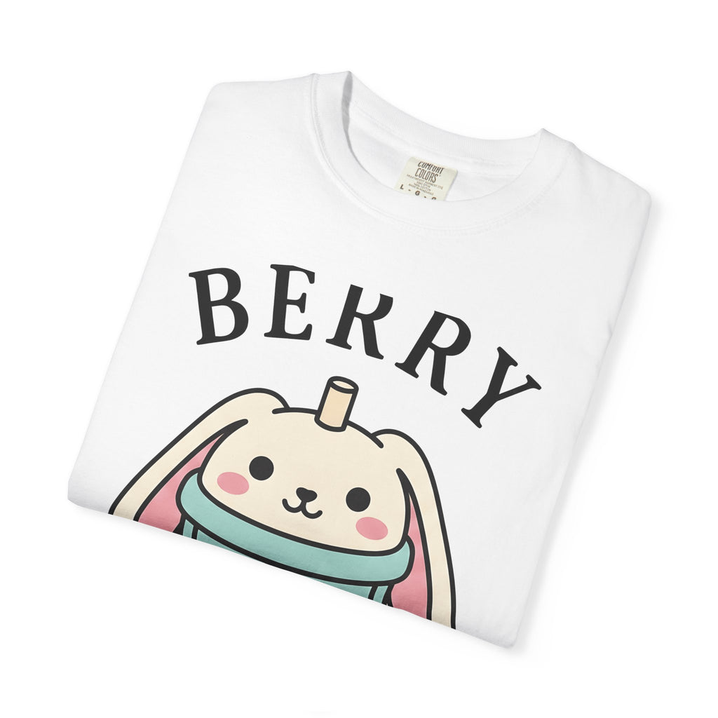 Bunny Drink Shirt Drinks Critter Gift Women Sweet Tee Rabbit Drink T-Shirt Beverage Fan Cute Graphic Animal Illustration Illustrated