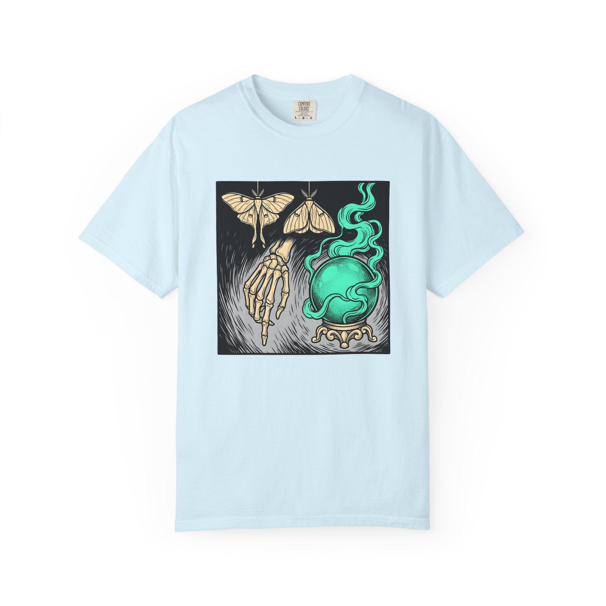 Bony Hand Shirt Halloween Pagan Gift Women Horror Tee Skeleton Hand T-Shirt Halloween Fan Spooky Tshirt Occult Graphic Old School Fortune
