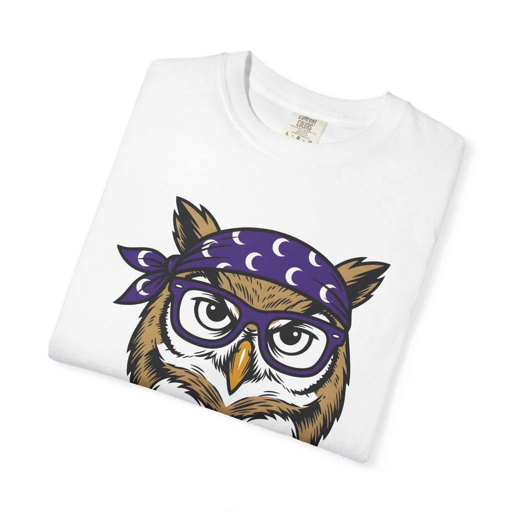 Owl Glasses Shirt Teachers Fauna Gift Women Illustration Tee Owl T-Shirt Educator Enthusiast Graphic Tee Wildlife Graphic Old School Head