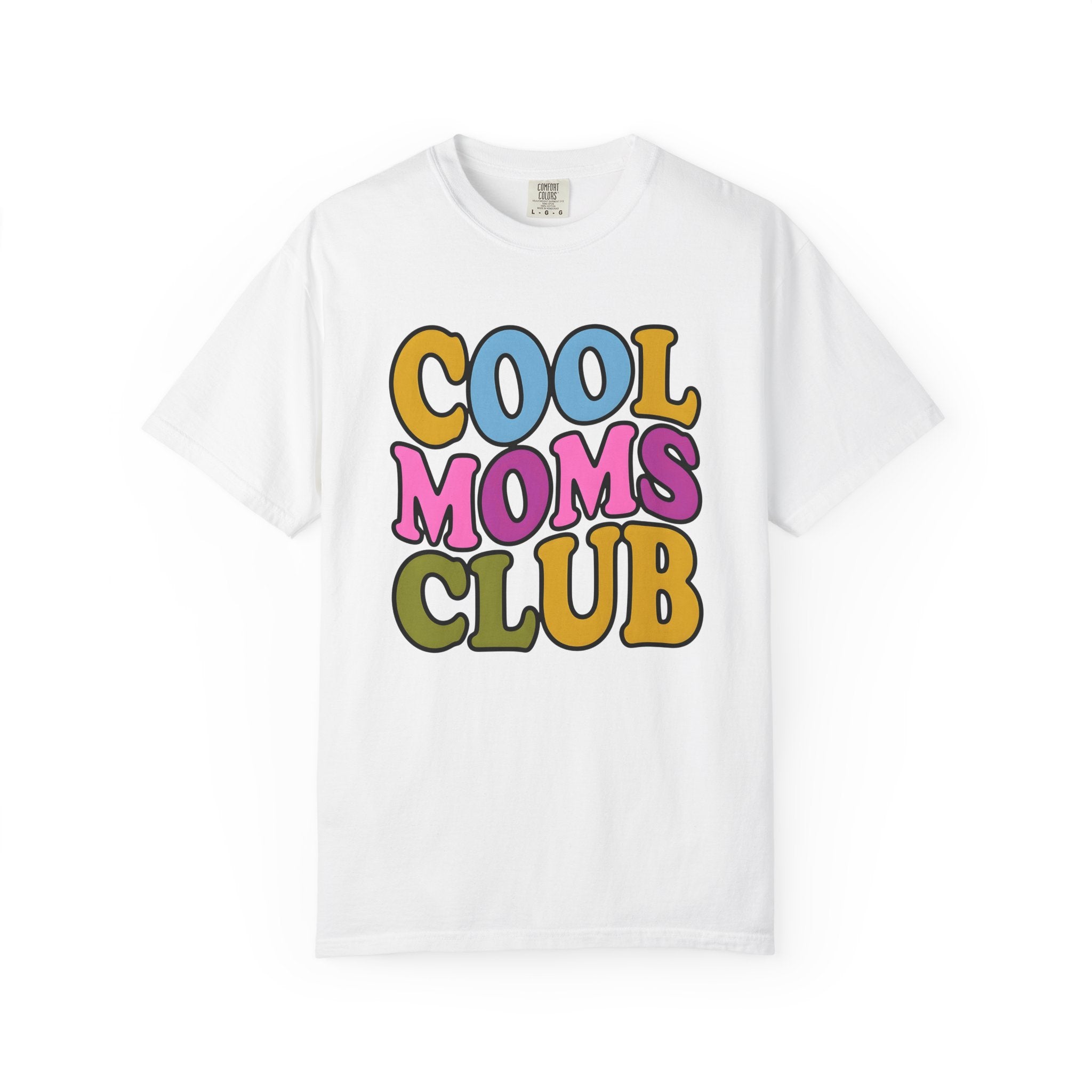 Bold Retro Text Shirt Moms Family Gift Women Colorful Tee Typography T-Shirt Motherhood Fan Artistic Tshirt Clan Graphic Vintage Club Theme