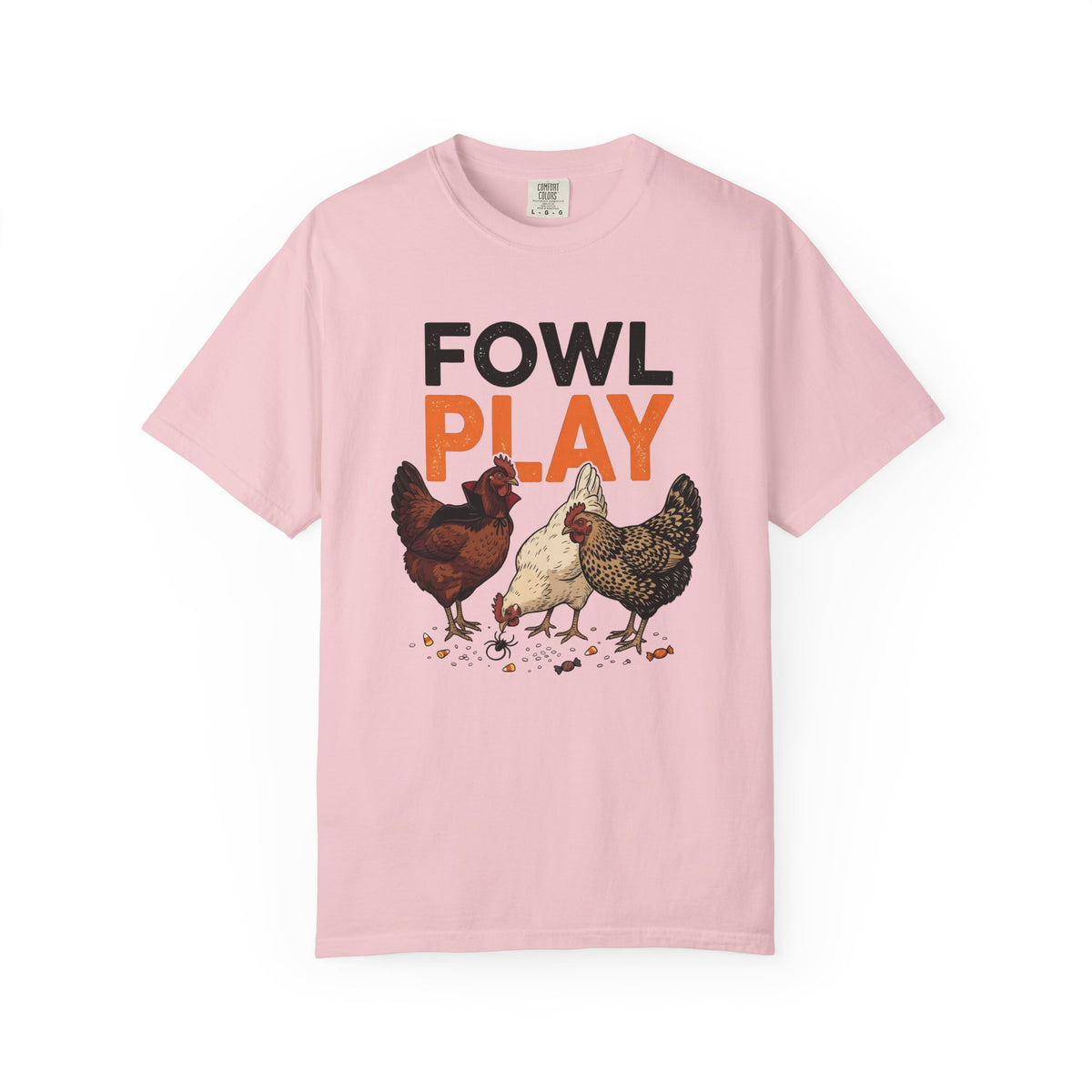 Poultry Trio Shirt Halloween Livestock Unisex Gift Caricature Tee Chickens