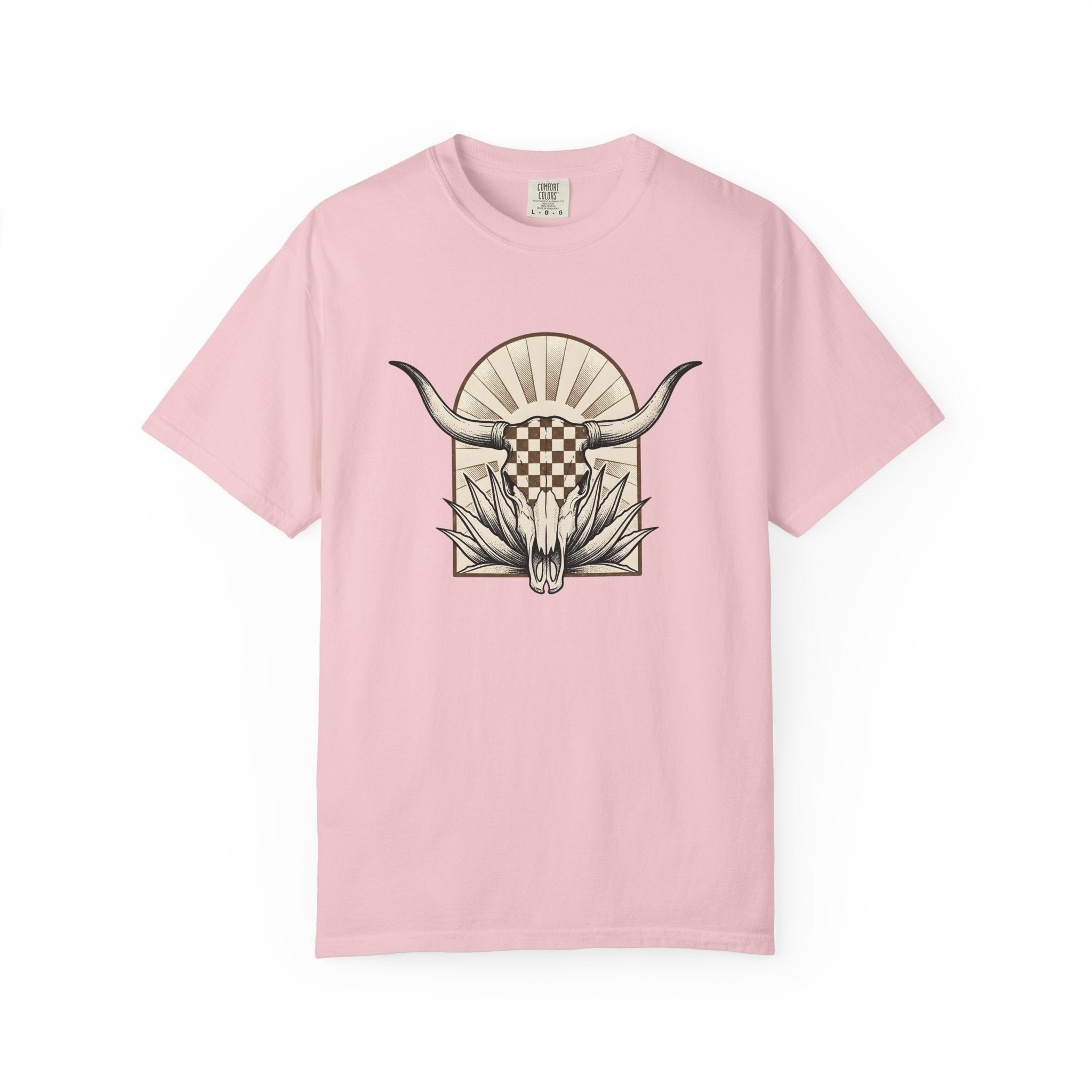Bull Skull Shirt Cowgirl Gypsy Gift Women Country Tee Skull T-Shirt Cowboy Fan Rustic Tshirt Bohemian Graphic Rough Cactus Tshirt
