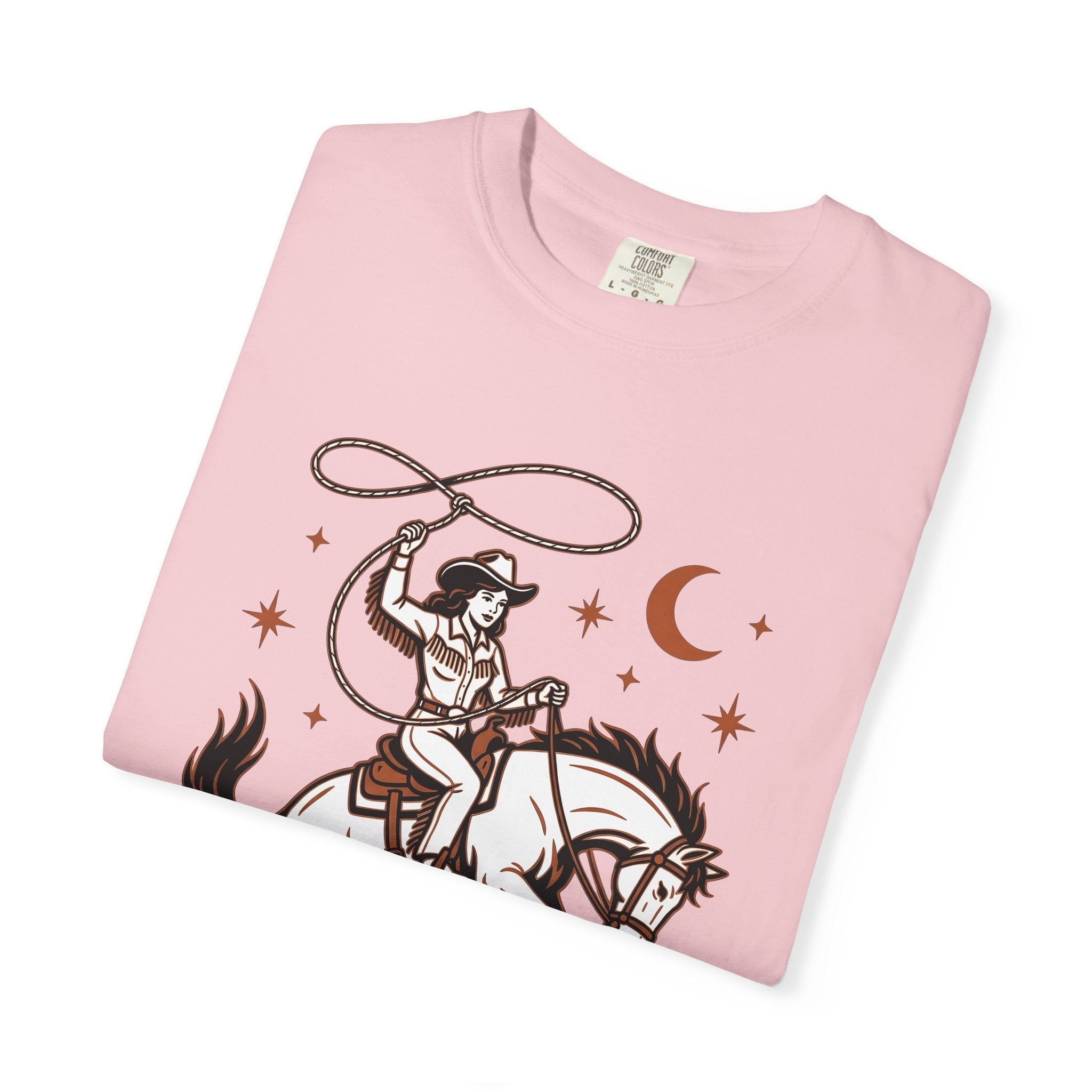 Cowgirl Horse Shirt Cowgirl Horseback Gift Women Country Tee Cowgirl T-Shirt Cowgirl Fan Western Tshirt Riding Graphic Rustic Rope Circle