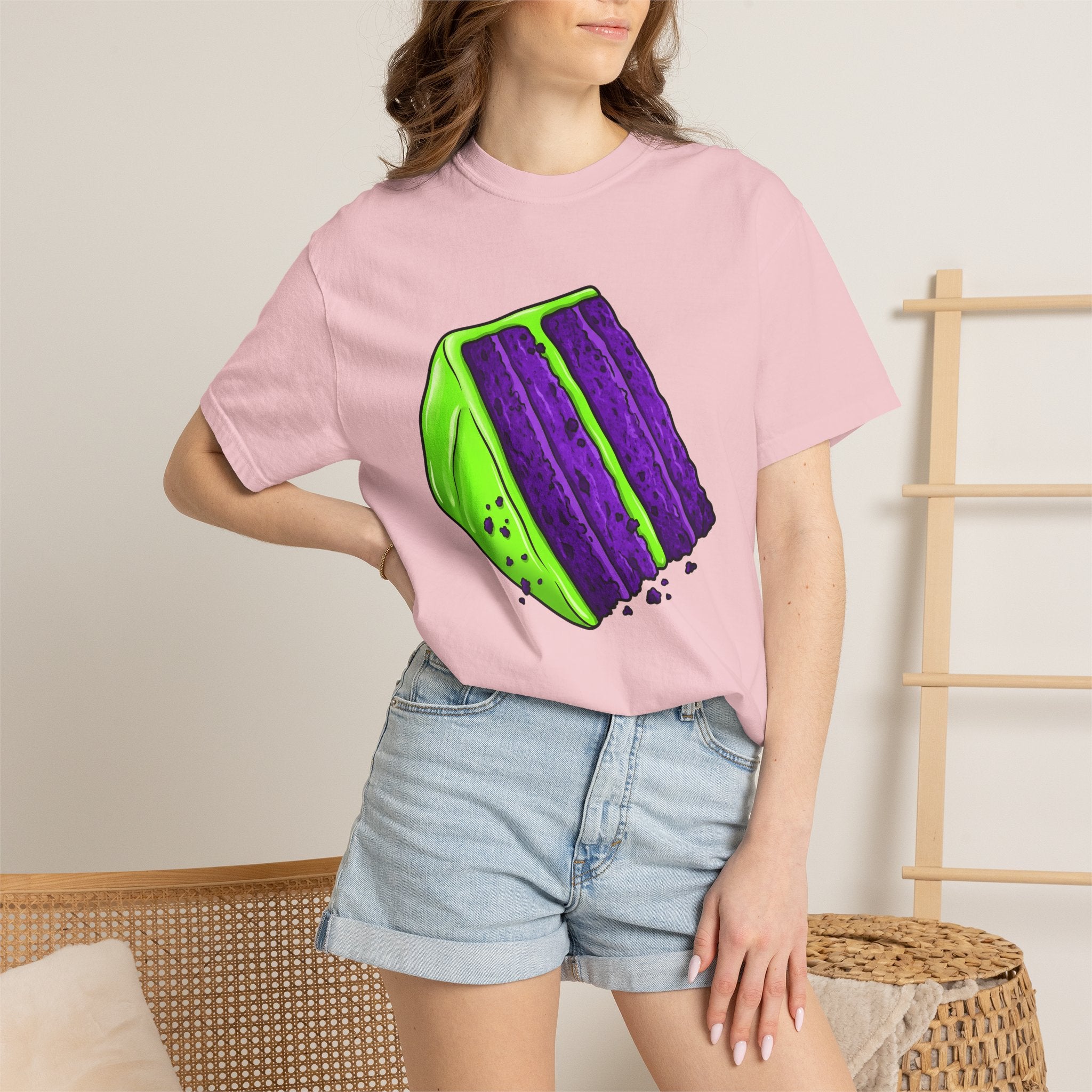 Cake Piece Shirt Desserts Pastries Gift Women Hand Drawn Tee Cake Slice T-Shirt Dessert Fan Illustrated Tshirt Pastry Design Brush Stroke