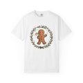 Gingerbread Character Shirt Christmas Celebration Gift Women Cartoon Tee Gingerbread Man T-Shirt Xmas Fan Holiday Graphic Tshirt Line Art