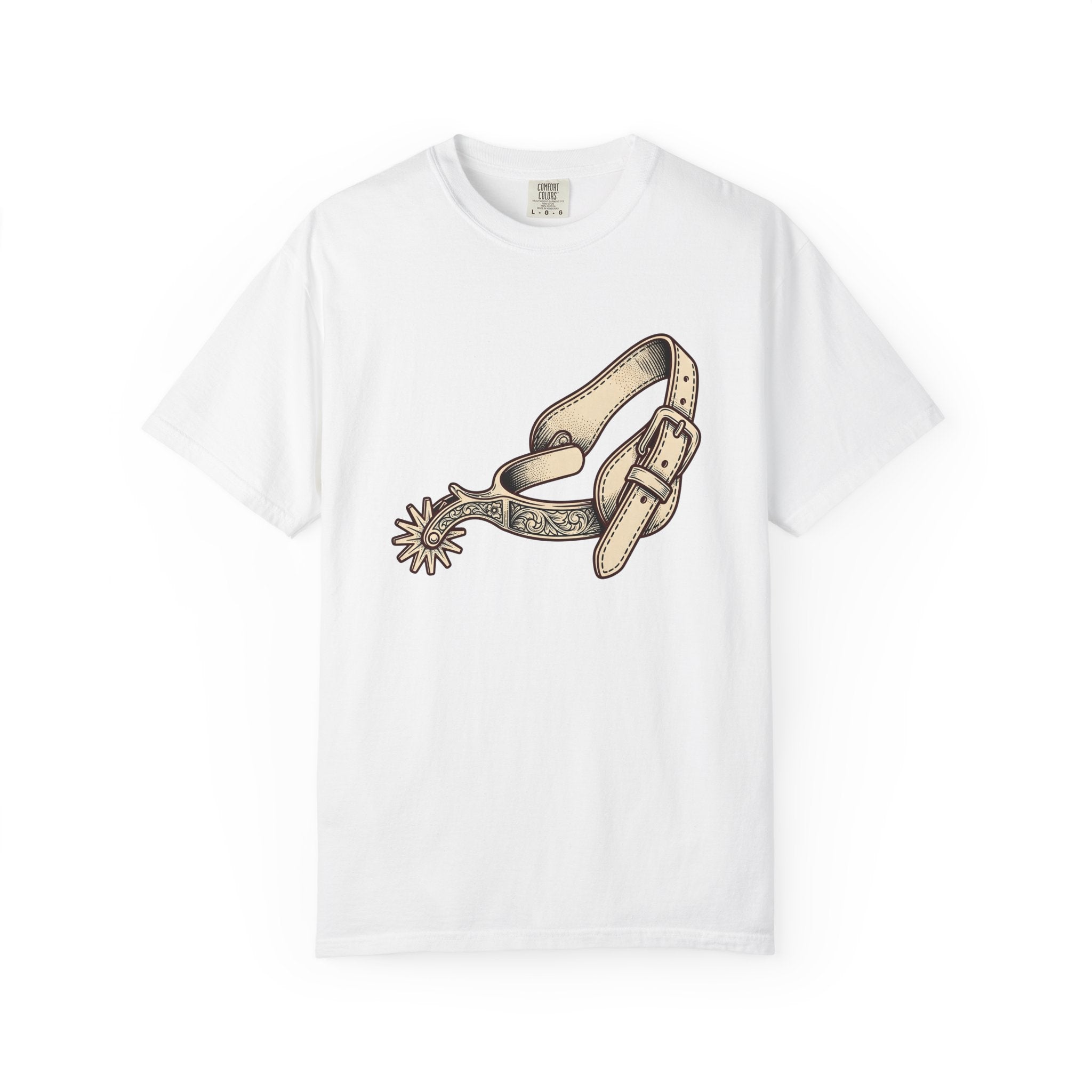 Cowboy Spurs Shirt Cowgirl Cowboy Gift Women Line Art Tee Spur T-Shirt Cowgirl Fan Rodeo Graphic Tshirt Cartoon Decorative Engraving Tshirt