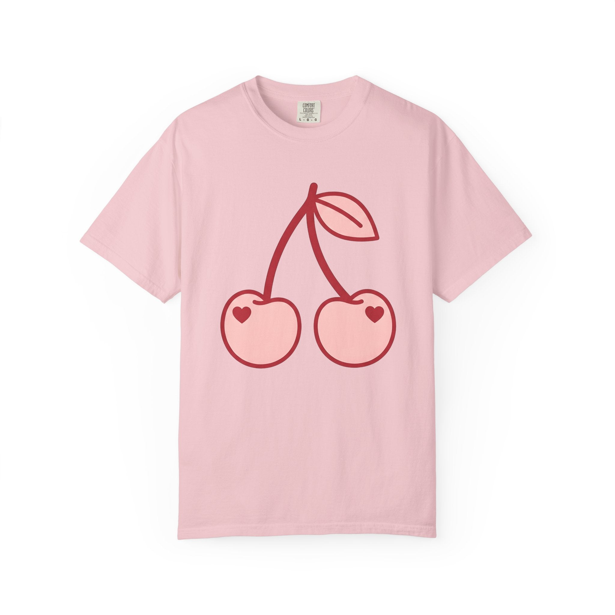 Cherry Couple Shirt Valentines Day Love Gift Women Minimalist Tee Cherries T-Shirt Valentine Fan Simple Tshirt Romance Graphic Retro Heart
