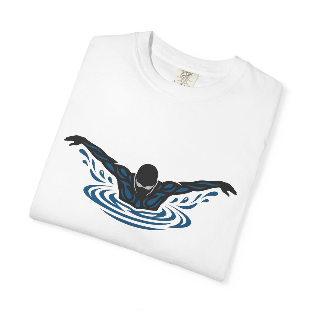 Swim Athlete Shirt Swimming Exercise Gift Women Retro Tee Swimmer T-Shirt Diver Enthusiast Vintage Tshirt Fitness Graphic Line Art Splash