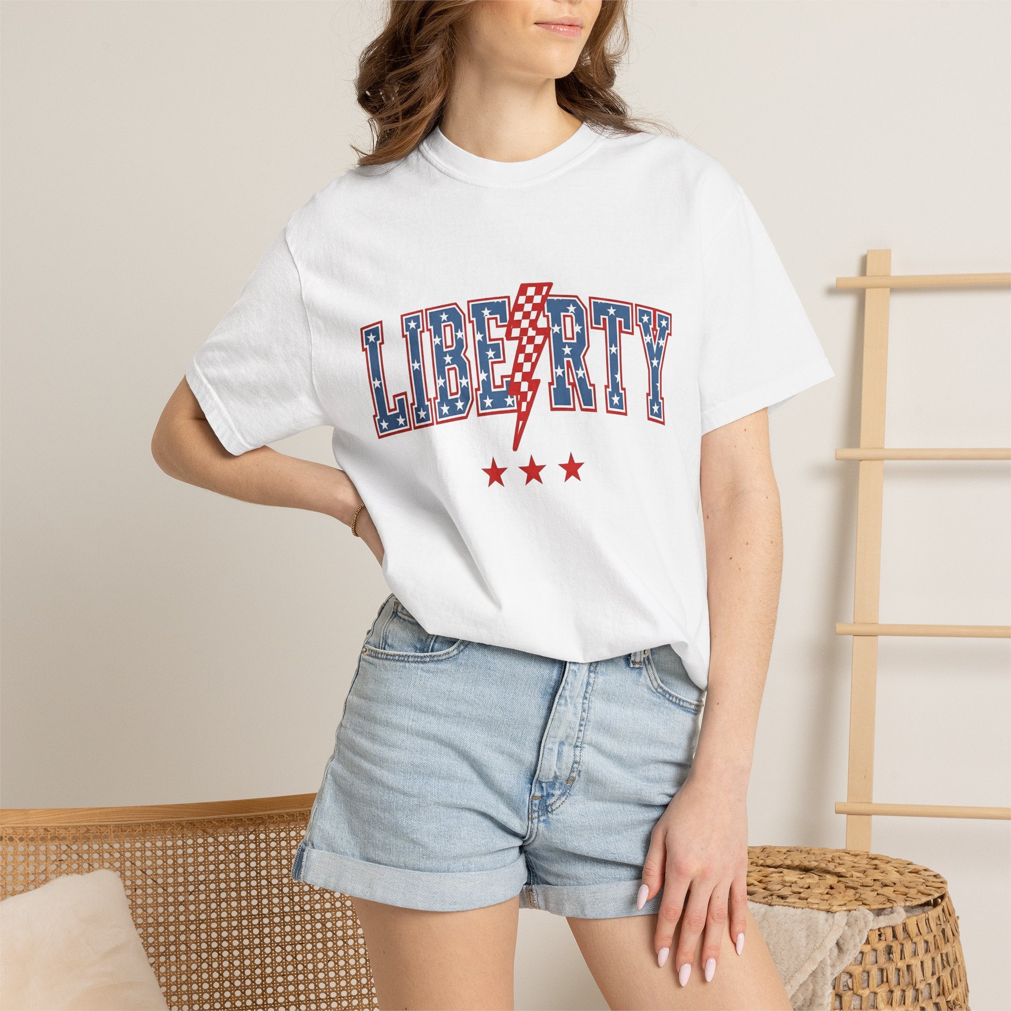 Usa Stars Shirt America Freedom Gift Women Classic Tee American Flag T-Shirt Patriot Fan Vintage Tshirt Liberty Graphic Old School