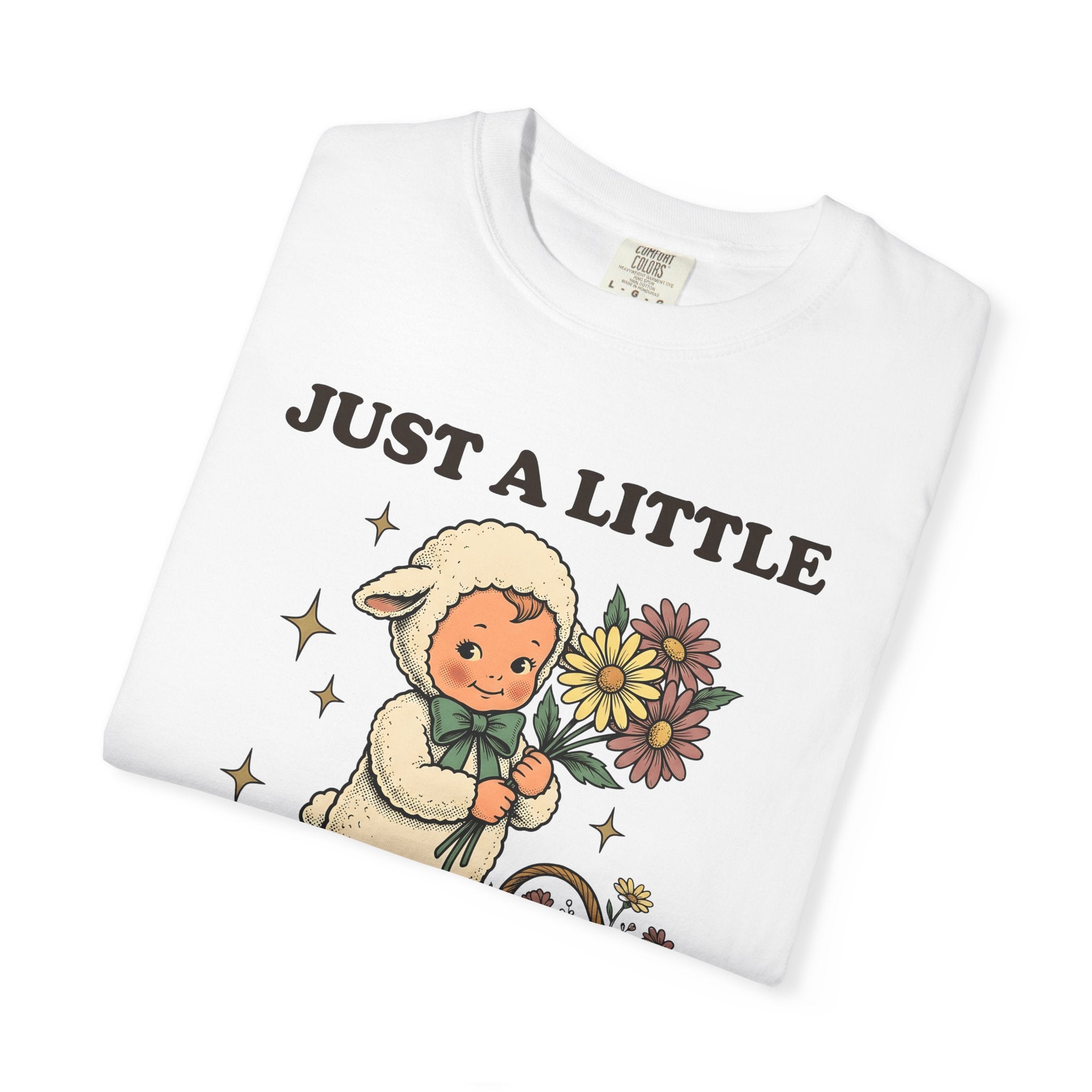 Lamb Outfit Shirt Easter Rustic Gift Women Retro Tee Sheep T-Shirt Easter Fan Retro Tshirt Country Graphic Vintage Flower Sack Tshirt