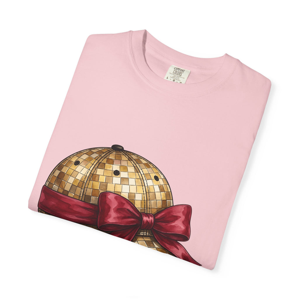 Sequin Cap Shirt Moms Fashion Gift Women Watercolor Tee Glamour Cap T-Shirt Motherhood Fan Painted Tshirt Style Graphic Hand Drawn Bow