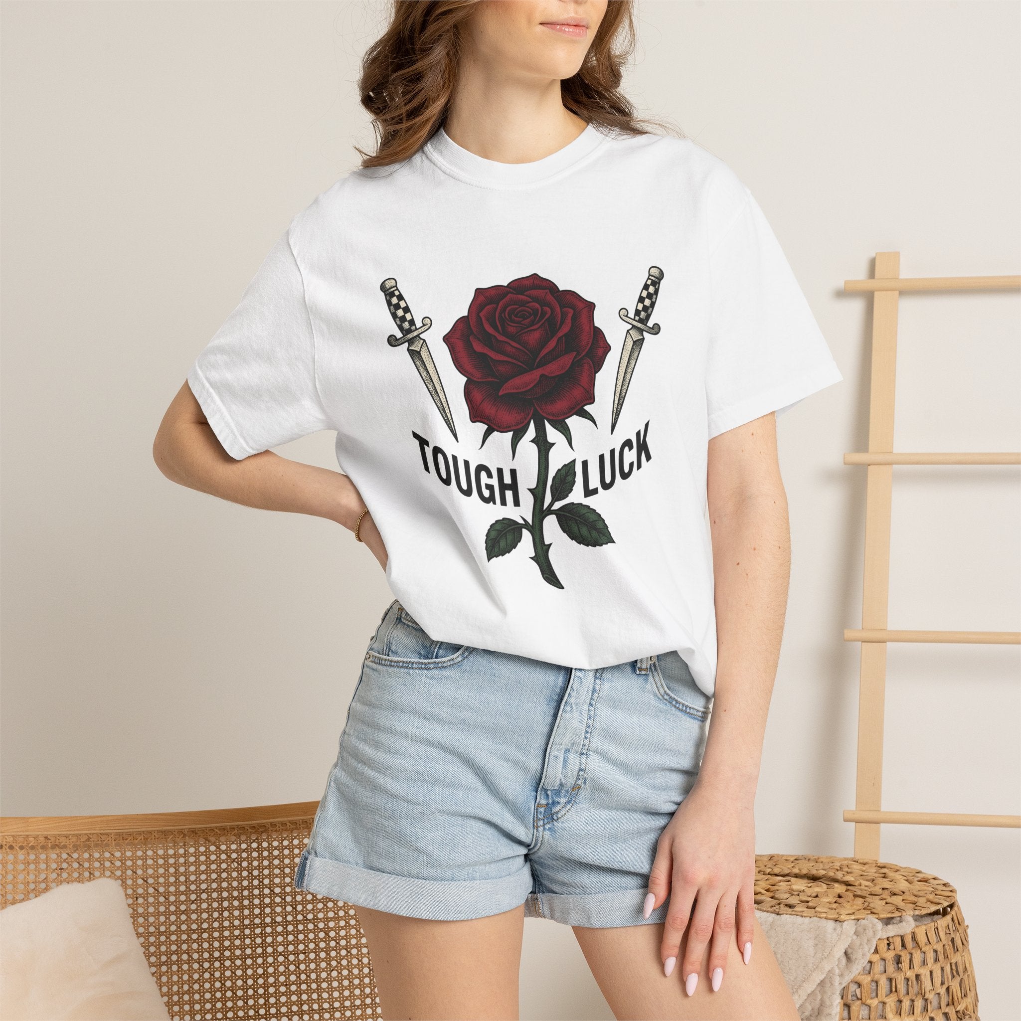 Flower Dagger Shirt Cowgirl Chopper Gift Women Neo Traditional Tee Dagger T-Shirt Cowboy Fan Tattoo Tshirt Biker Graphic Old School Greenery