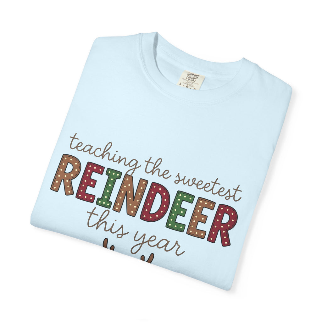 Stag Design Shirt Christmas Classroom Gift Women Cartoon Tee Deer T-Shirt Xmas Fan Holiday Tshirt Education Graphic Line Art Rack Tshirt