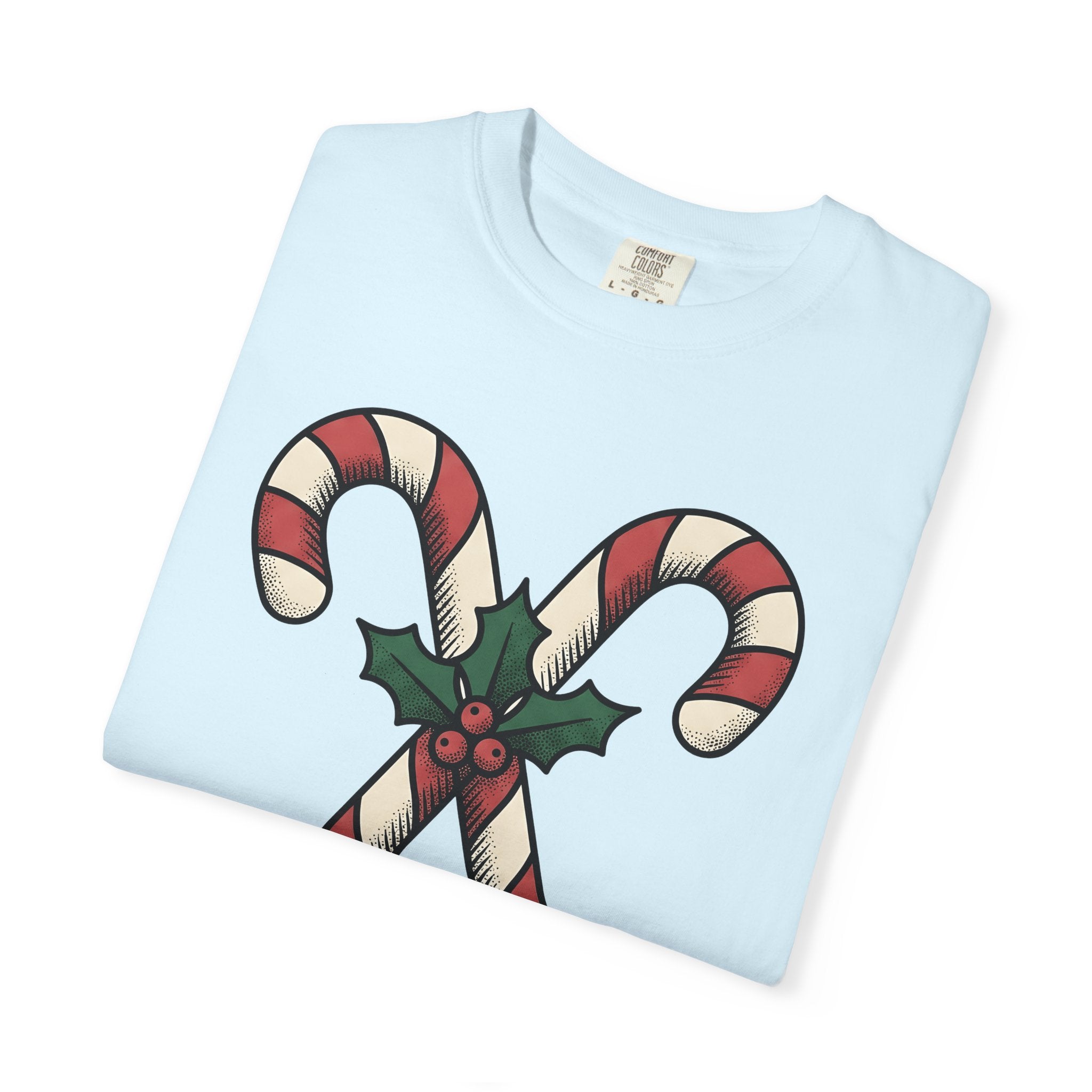 Christmas Sticks Shirt Christmas Celebration Gift Women Shabby Chic Tee Christmas Trees T-Shirt Xmas Fan Holiday Graphic Tshirt Mid Century