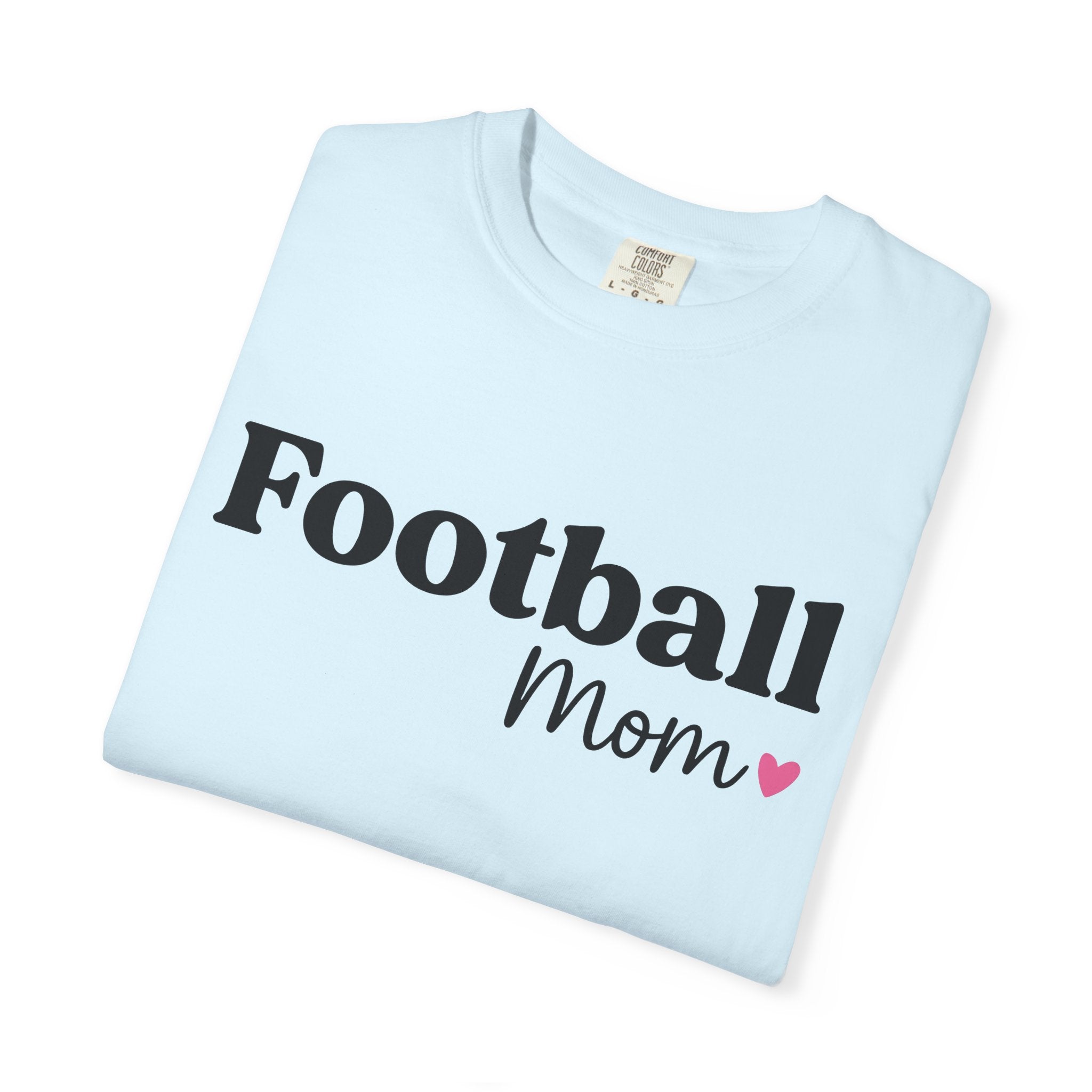 Football Mama Shirt Moms Sportswear Gift Women Sleek Tee Football Mom Mom Fan Modern Tshirt Athletic Graphic Current Heart Shape Tshirt