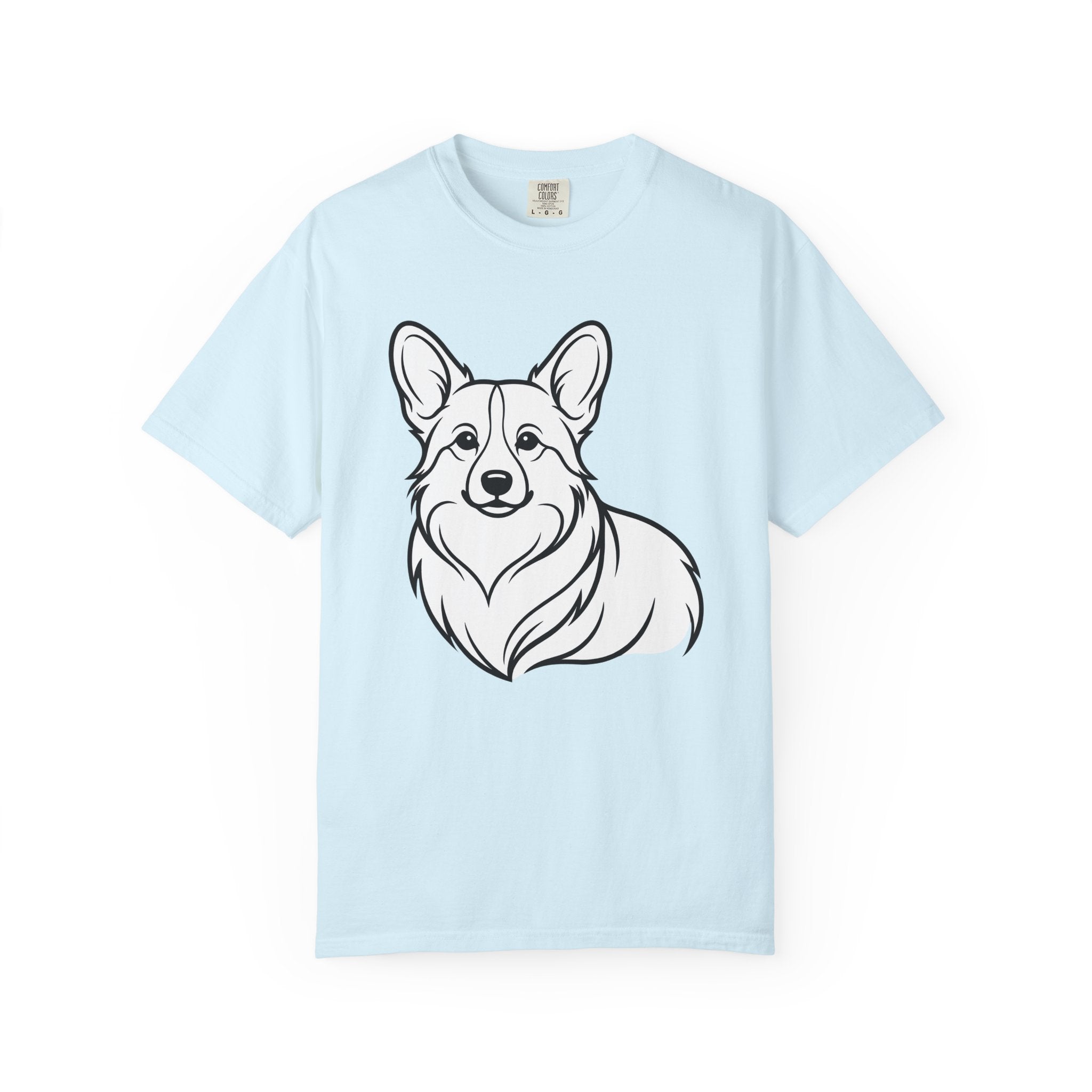 Corgi Dog Shirt Dog Fauna Gift Women Cartoon Tee Puppy T-Shirt Dog Fan Corgi Tshirt Wildlife Graphic Geometric Pet Animal Tshirt