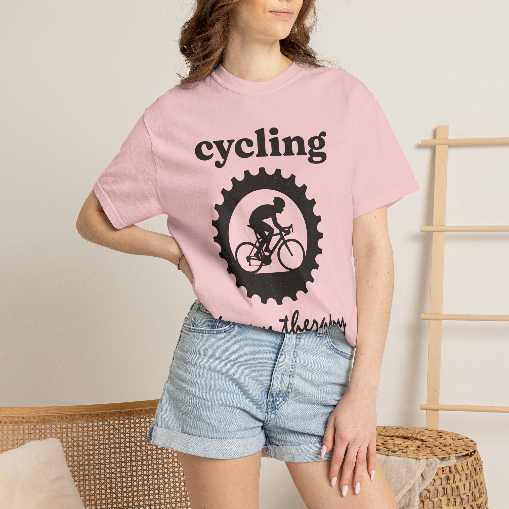 Cyclist Graphic Shirt Cycling Fitness Gift Women Silhouette Tee Biker T-Shirt Cyclist Enthusiast Outline Tshirt Workout Graphic Minimalist