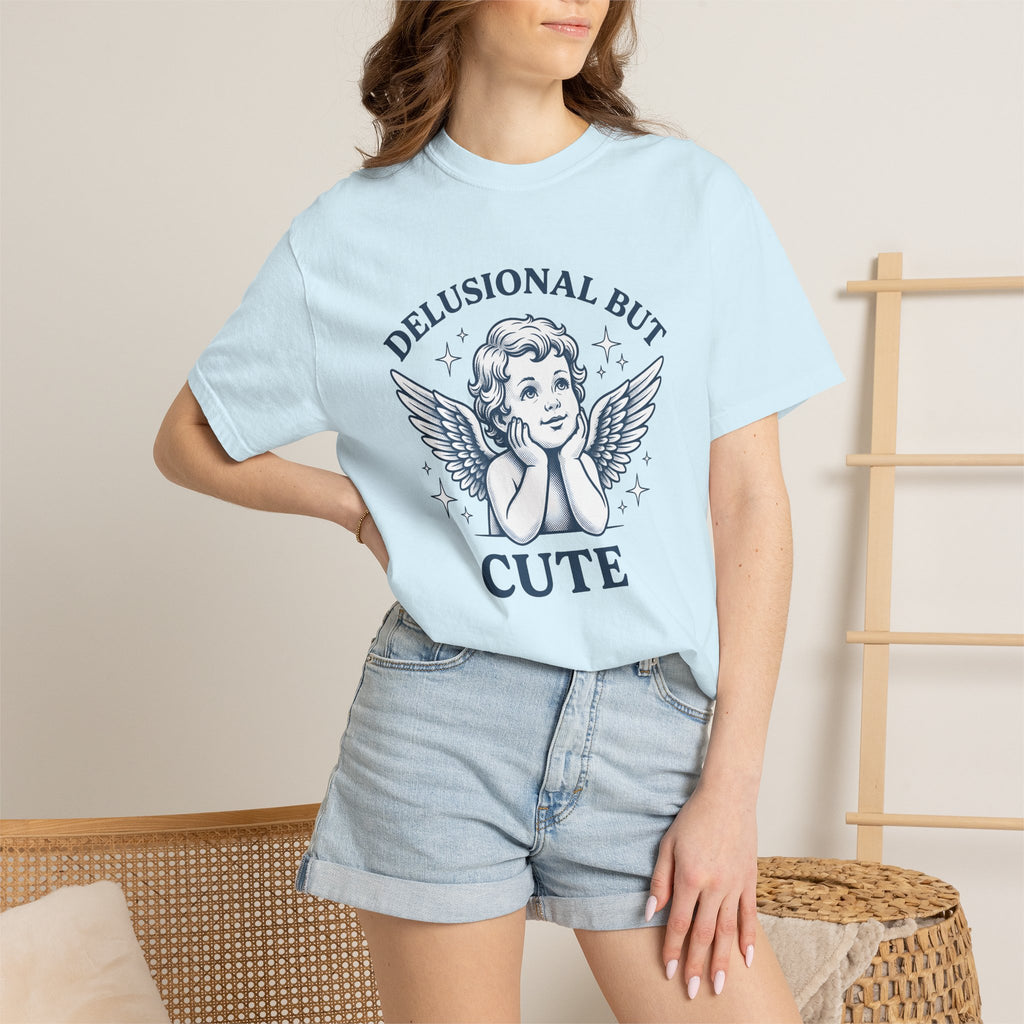 Heavenly Figure Shirt Funny Humor Gift Women Classic Tee Angel T-Shirt Comedy Fan Retro Tshirt Witty Graphic Doodle Twinkles Tshirt