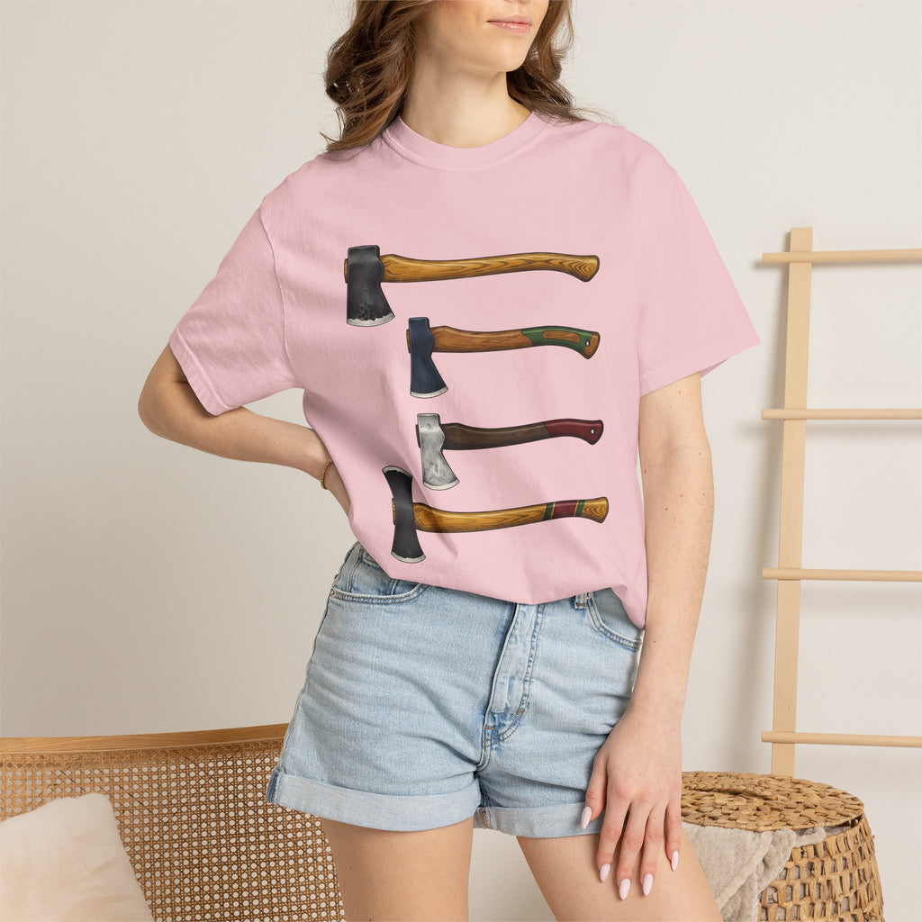 Axe Illustration Shirt Camping Hiking Gift Women Sketch Tee Hatchet T-Shirt Camper Fan Hatchet Tshirt Trekker Graphic Retro Timber Tshirt