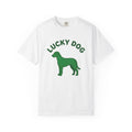 Shamrock Dog Shirt St Patrick's Day Creature Gift Women Flat Graphic Tee Lucky Dog T-Shirt St Patty's Fan Graphic Tshirt Animal Graphic Neat