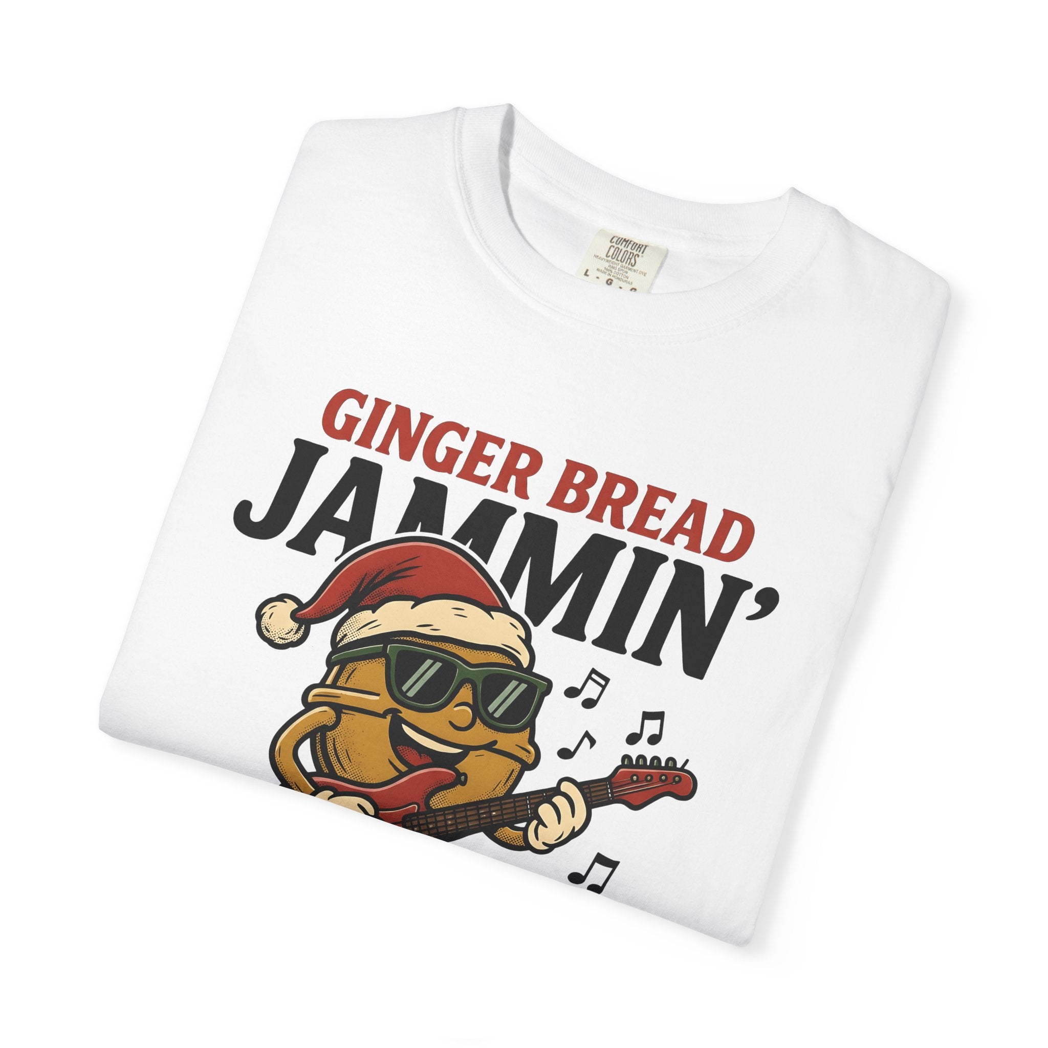 Gingerbread Biscuit Shirt Christmas Instruments Gift Women Comic Tee Gingerbread Man T-Shirt Xmas Fan Cartoon Tshirt Musical Instrument