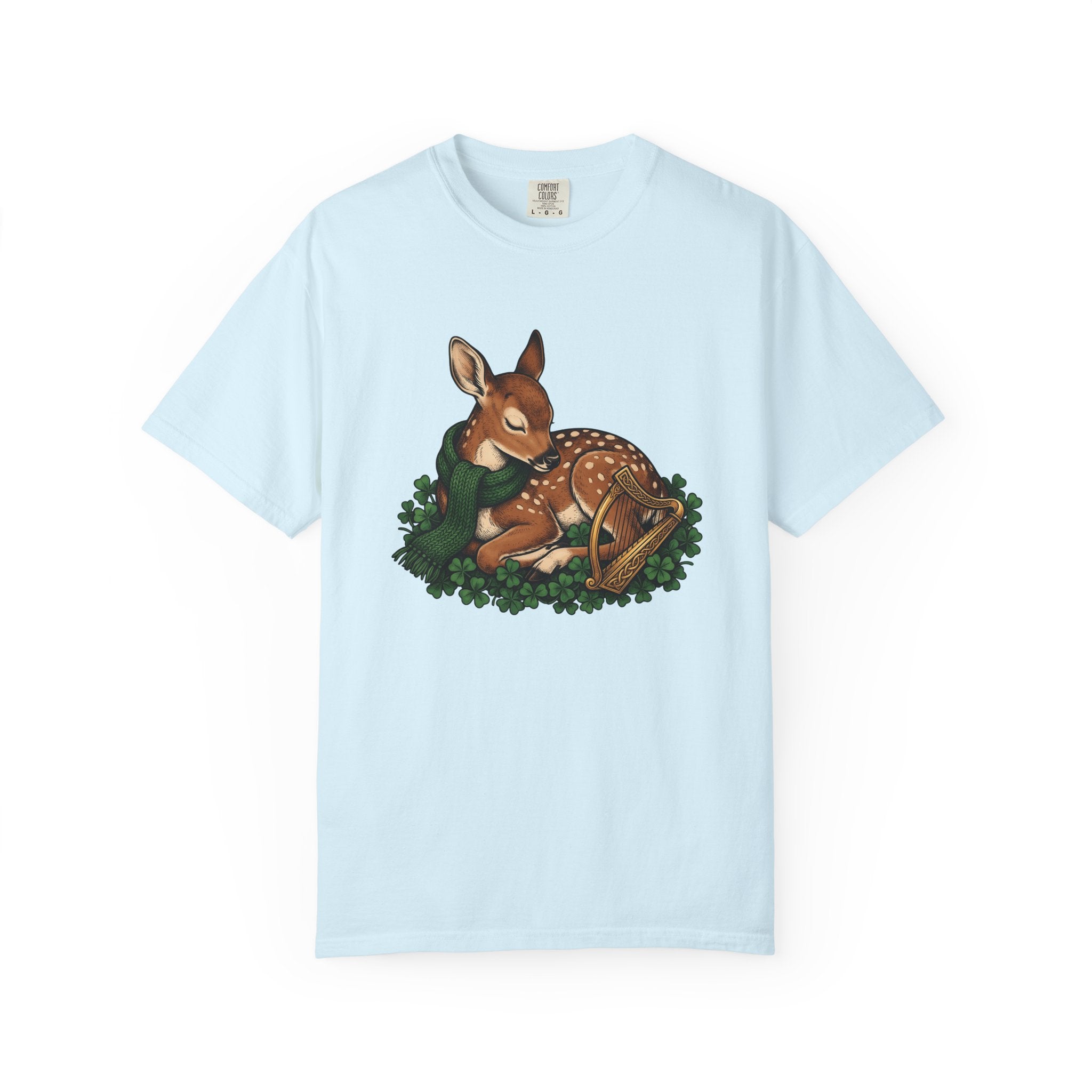 Buck Shamrock Shirt St Patrick's Day Creatures Gift Women Hand Drawn Tee Shamrock T-Shirt St Patty's Fan Illustrated Tshirt Beast Graphic