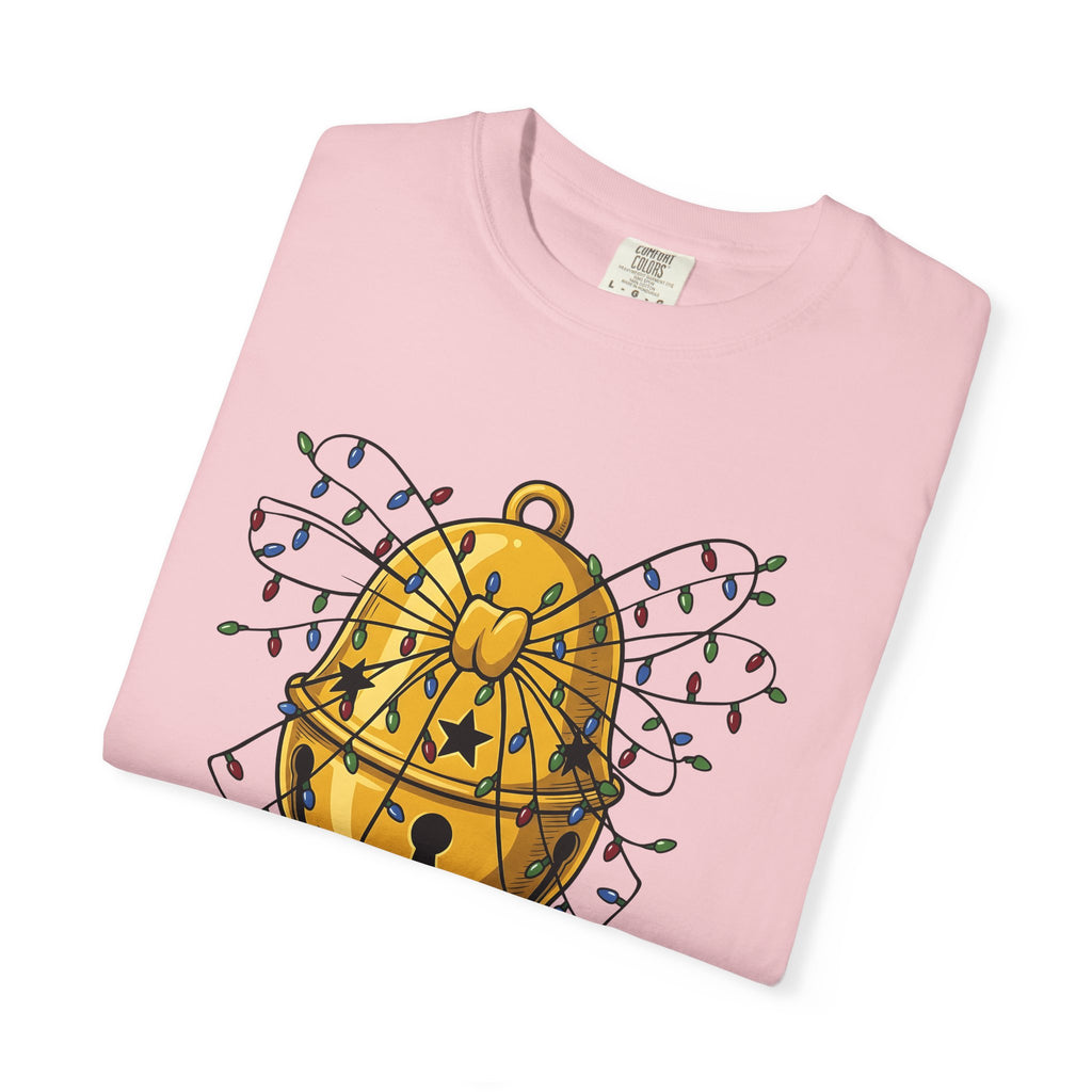 Jingle Bells Shirt Christmas Celebration Gift Women Comic Tee Sleigh Bells T-Shirt Xmas Fan Cartoon Tshirt Party Graphic Sketch Fairy Lights