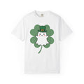 Ghost Clover Shirt St Patrick's Day Halloween Gift Women Kawaii Tee Shamrock T-Shirt Luck Fan Cute Tshirt Spooky Graphic Cartoon Leprechaun