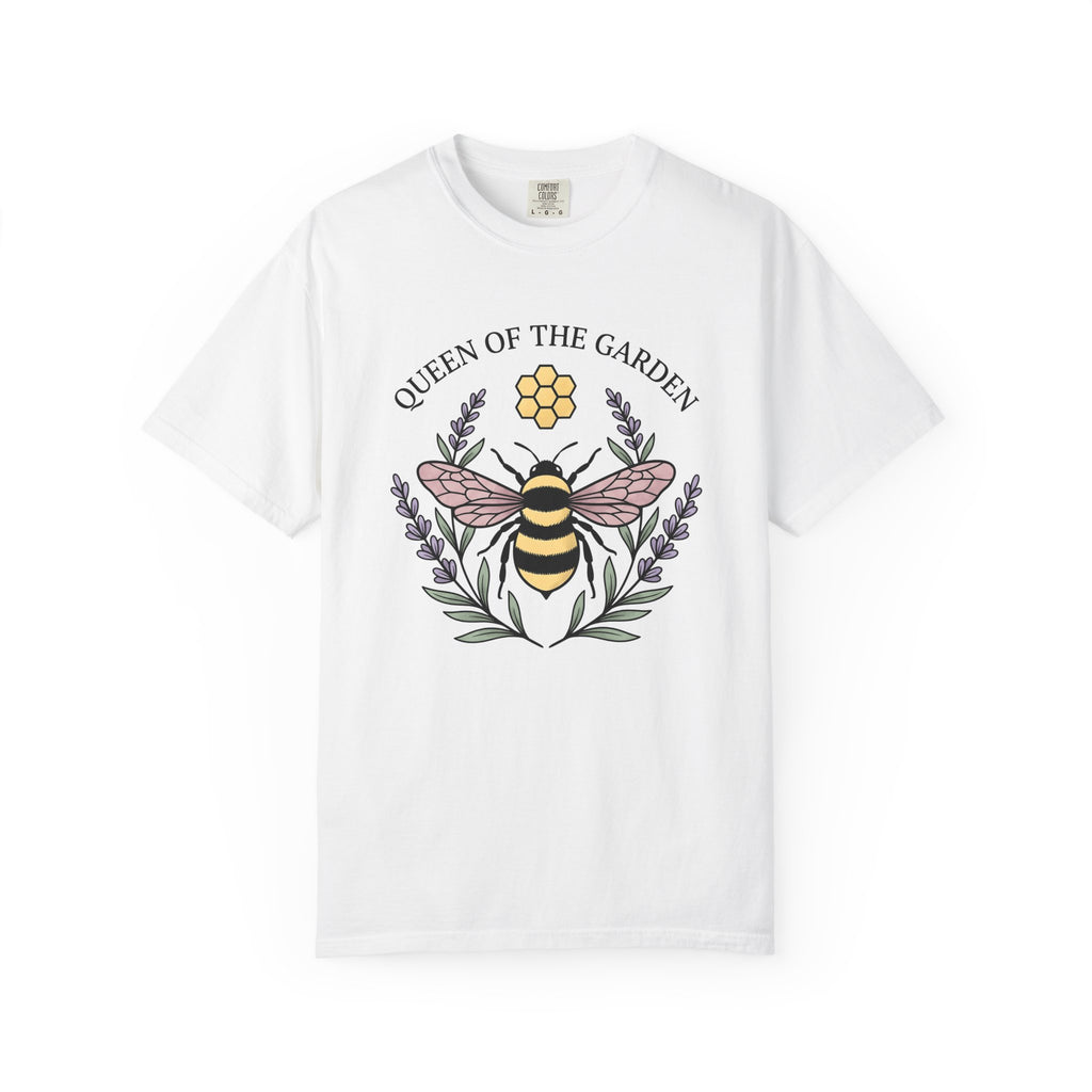 Honeybee Art Shirt Boho Chic Environment Gift Women Garden Tee Bee Art T-Shirt Bohemian Fan Botanical Tshirt Eco Graphic Hand Drawn Herb