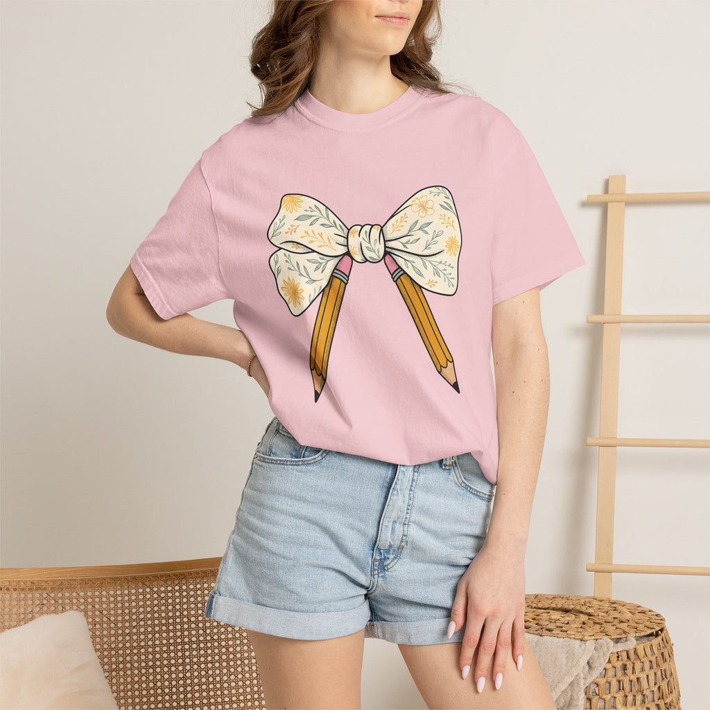 Drawing Bow Shirt Teachers Education Gift Women Botanical Tee Archery T-Shirt Educator Enthusiast Floral Tshirt Learning Graphic Sketch