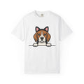 Beagle Puppy Shirt Dog Animal Gift Women Comic Tee Hound T-Shirt Dog Fan Cartoon Tshirt Wildlife Graphic Simple Feline Ears Tshirt
