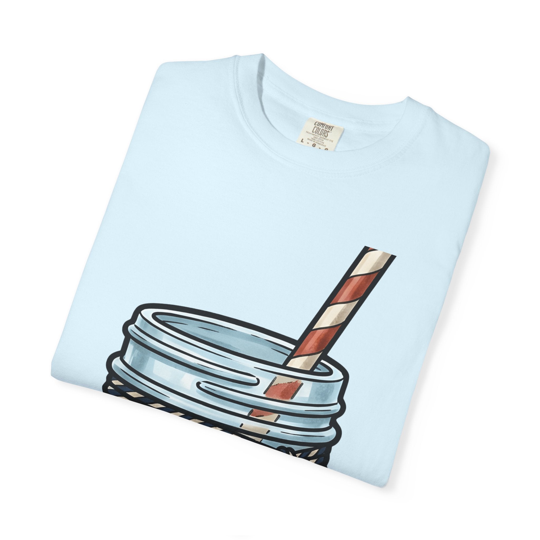 Mason Jar Cup Shirt America Holiday Gift Women Line Art Tee Mason Jar T-Shirt Patriot Fan Hand Drawn Tshirt Holiday Graphic Distressed