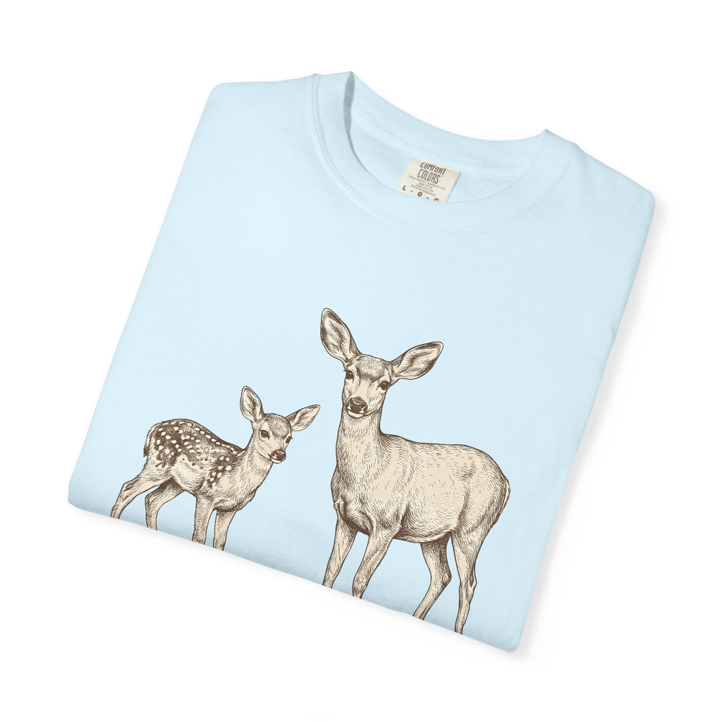 Deer Duo Shirt Cowgirl Animal Gift Women Rustic Tee Fawns T-Shirt Cowboy Fan Wildlife Graphic Tshirt Vintage Woodland Tshirt