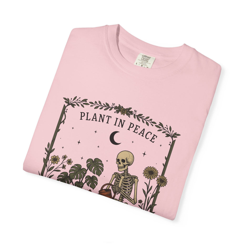 Skeleton Gardening Shirt Halloween Plant Gift Women Boho Tee Bones T-Shirt Spooky Fan Boho Chic Tshirt Floral Graphic Vintage Monstera