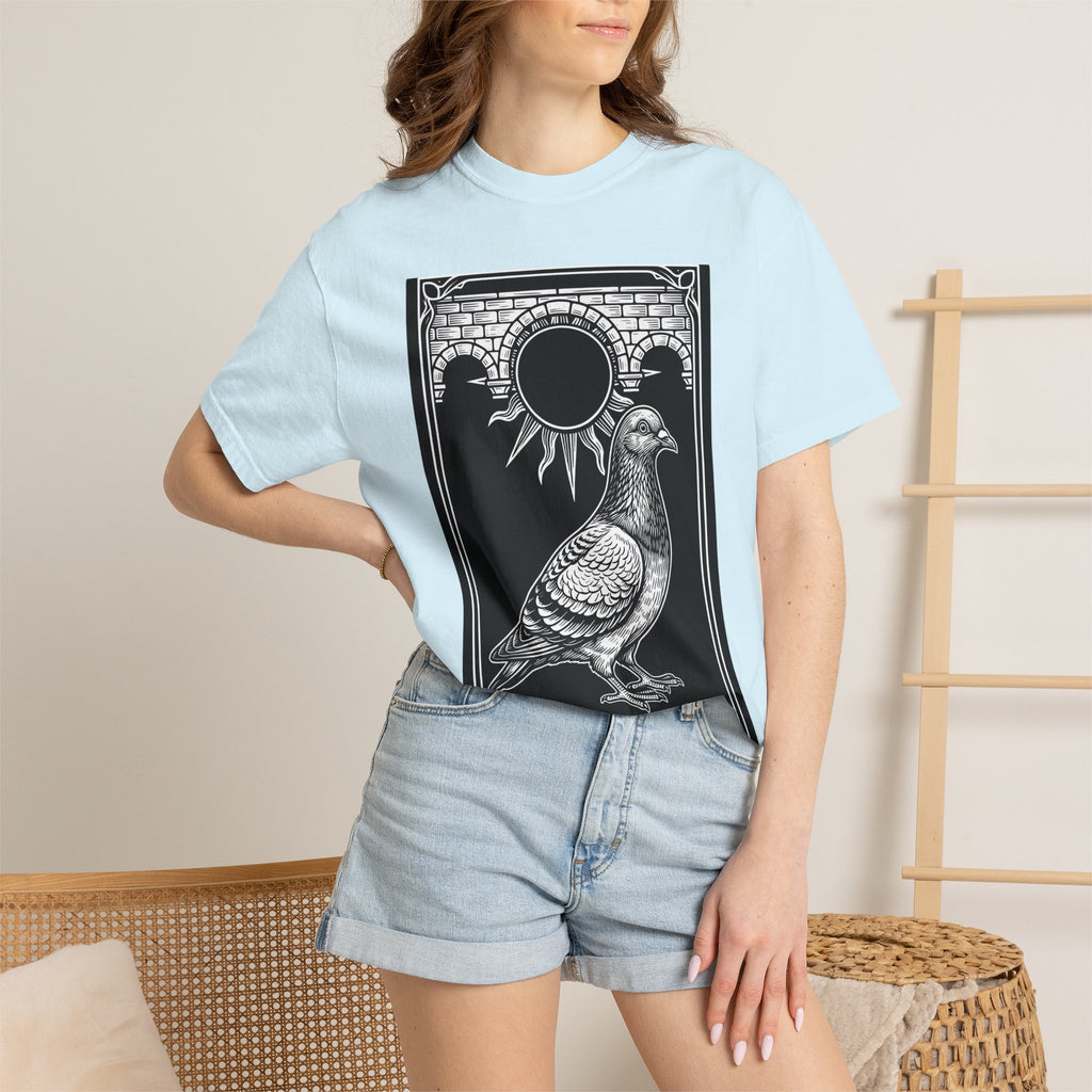 Dove Tarot Card Shirt Animals Mystic Gift Women Dark Tee Tarot Card T-Shirt Creature Fan Gothic Tshirt Occult Graphic Retro Sunlight Tshirt