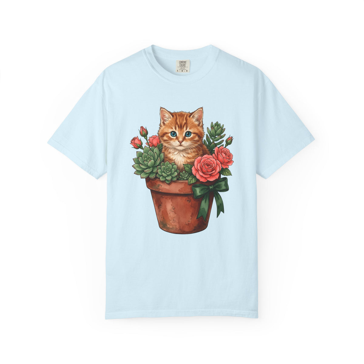 Marmalade Cat Shirt Cat Greenery Unisex Gift Pastel Tee Tabby Cat T-Shirt Cat