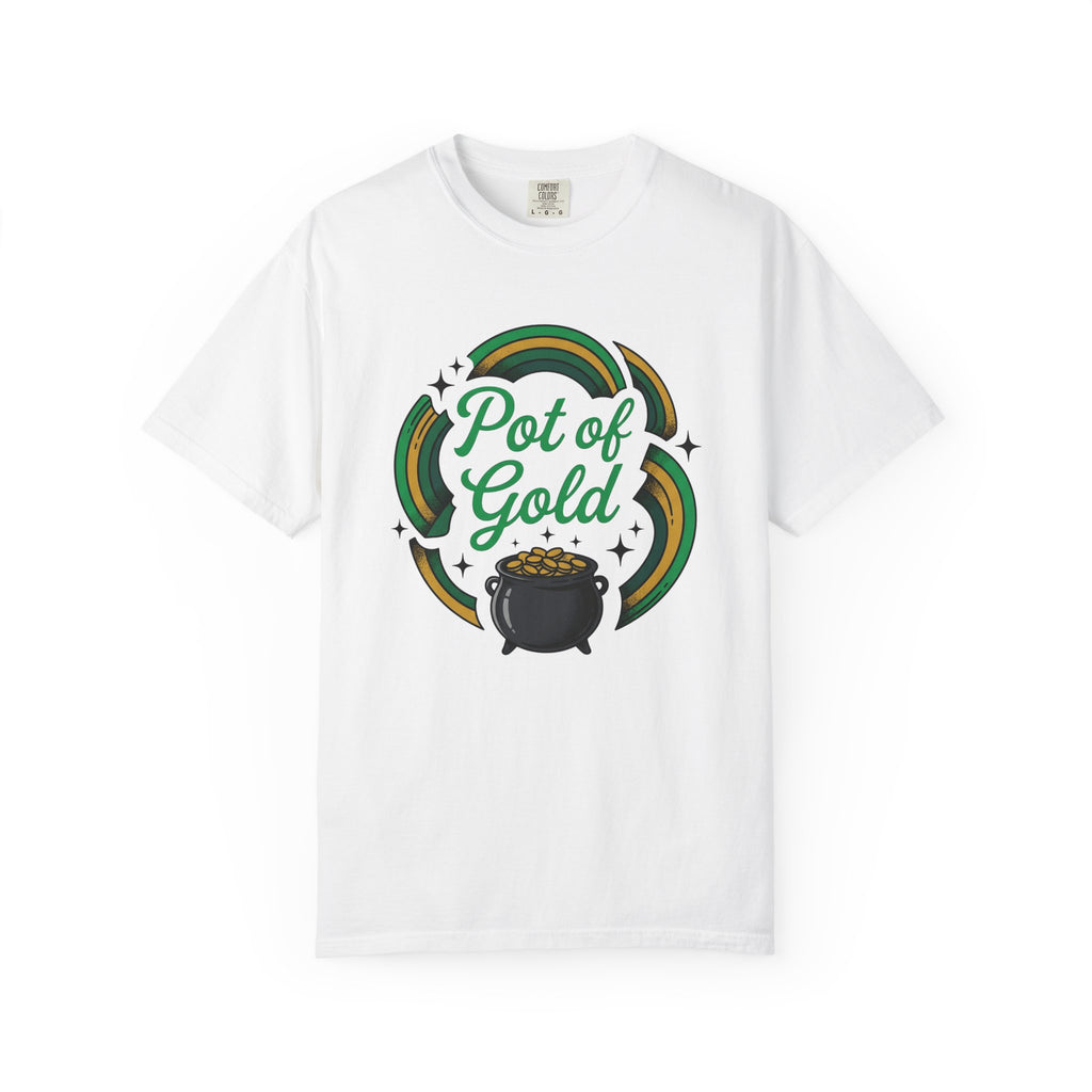 Treasure Pot Shirt St Patrick's Day Chance Gift Women Doodle Tee Treasure Chest T-Shirt Luck Fan Hand Drawn Tshirt Fortune Graphic Rustic