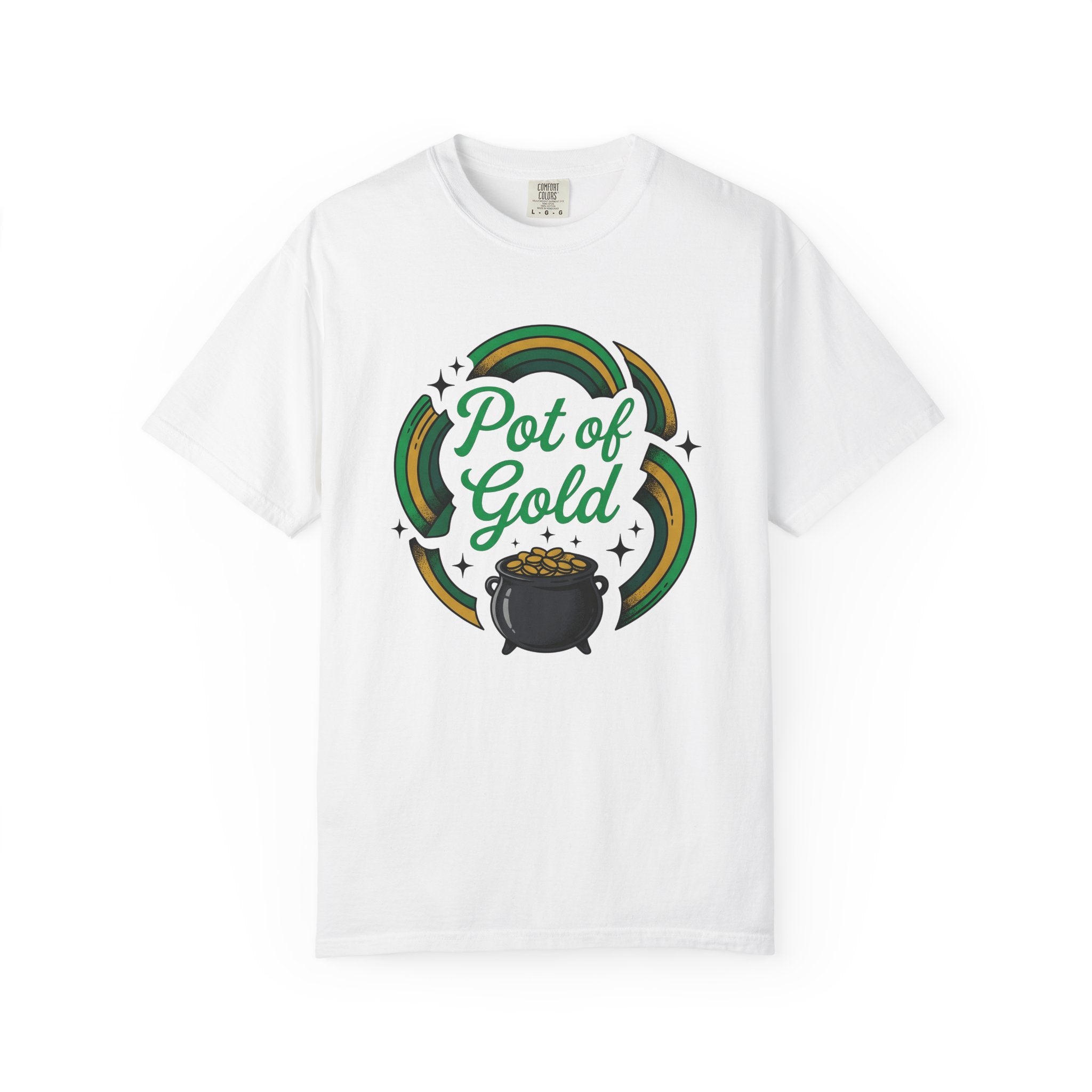 Treasure Pot Shirt St Patrick's Day Chance Gift Women Doodle Tee Treasure Chest T-Shirt Luck Fan Hand Drawn Tshirt Fortune Graphic Rustic