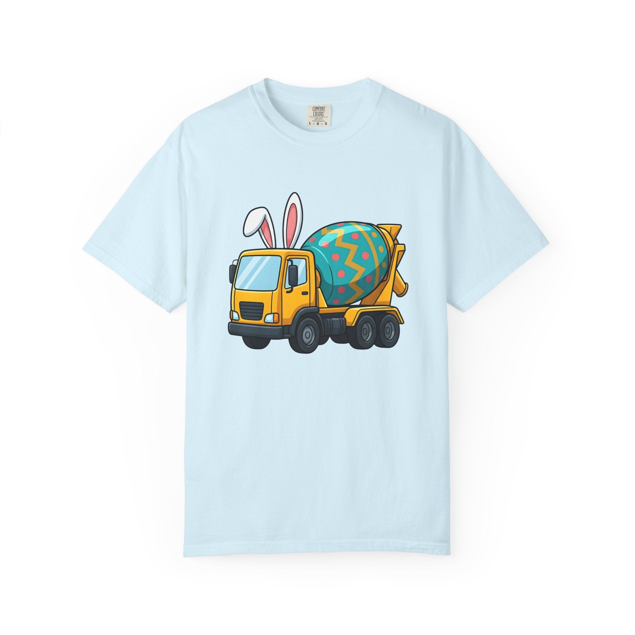 Cement Truck Shirt Easter Construction Gift Women Cartoon Tee Concrete Mixer T-Shirt Easter Fan Comic Tshirt Building Graphic Whimsical