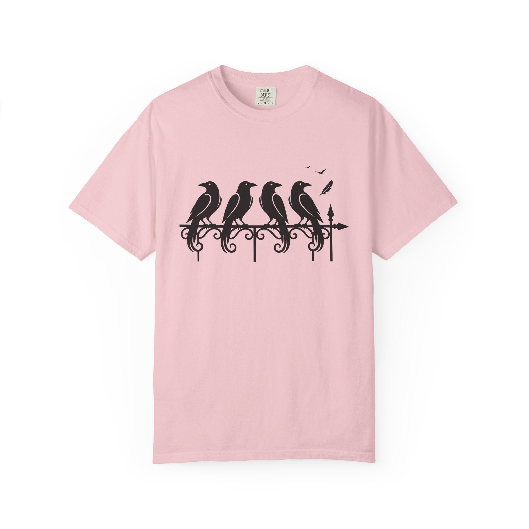 Blackbird Shape Shirt Halloween Wildlife Gift Women Eerie Tee Thrush T-Shirt Horror Fan Spooky Tshirt Animal Graphic Clean Metal Design