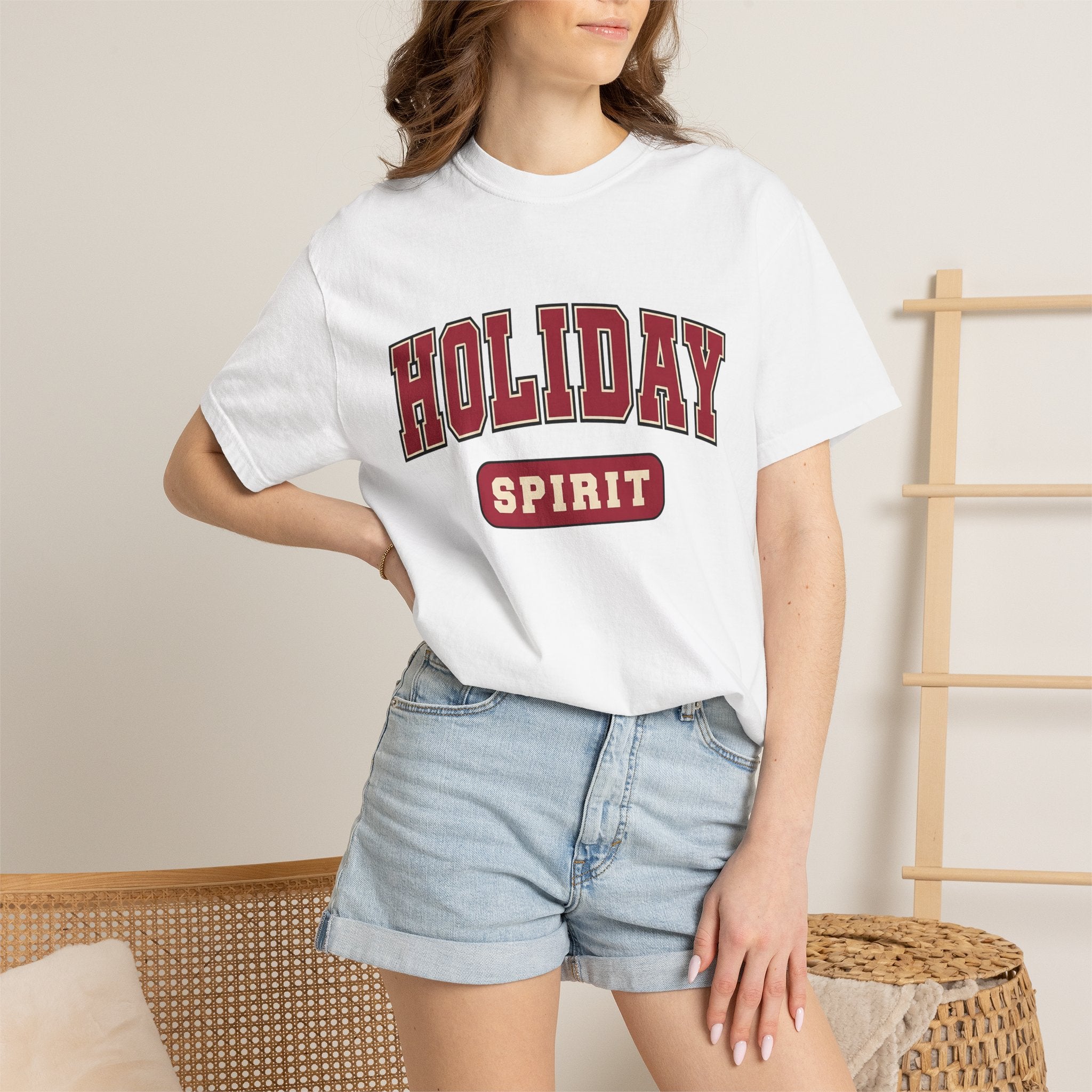 Varsity Font Shirt Holiday Celebration Gift Women Heavy Tee Alphabet T-Shirt Party Fan Typography Tshirt Party Graphic Classic Streamer