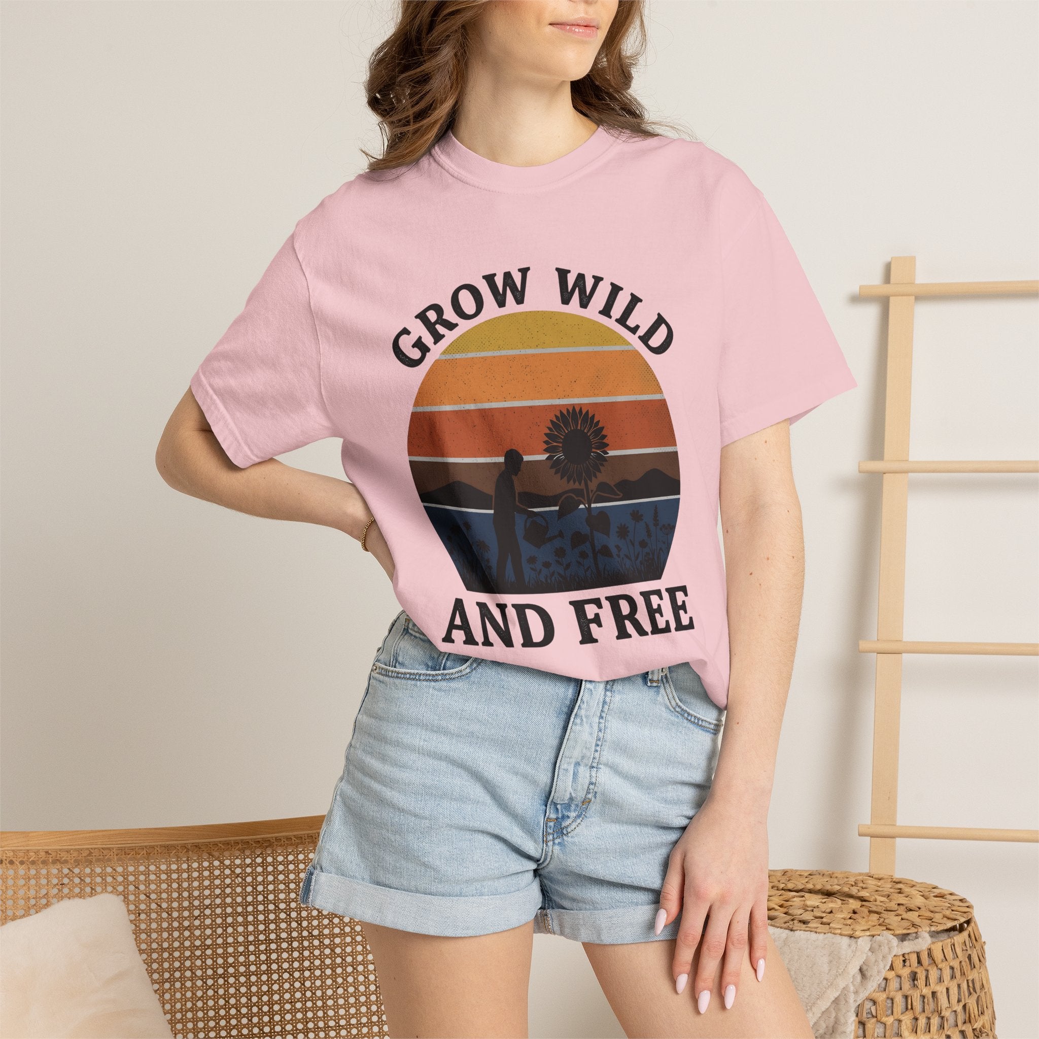 Gardener Sunflower Shirt Gardening Earth Gift Women Line Art Tee Sunflower T-Shirt Gardener Fan Floral Tshirt Earthly Graphic Cartoon Sunset