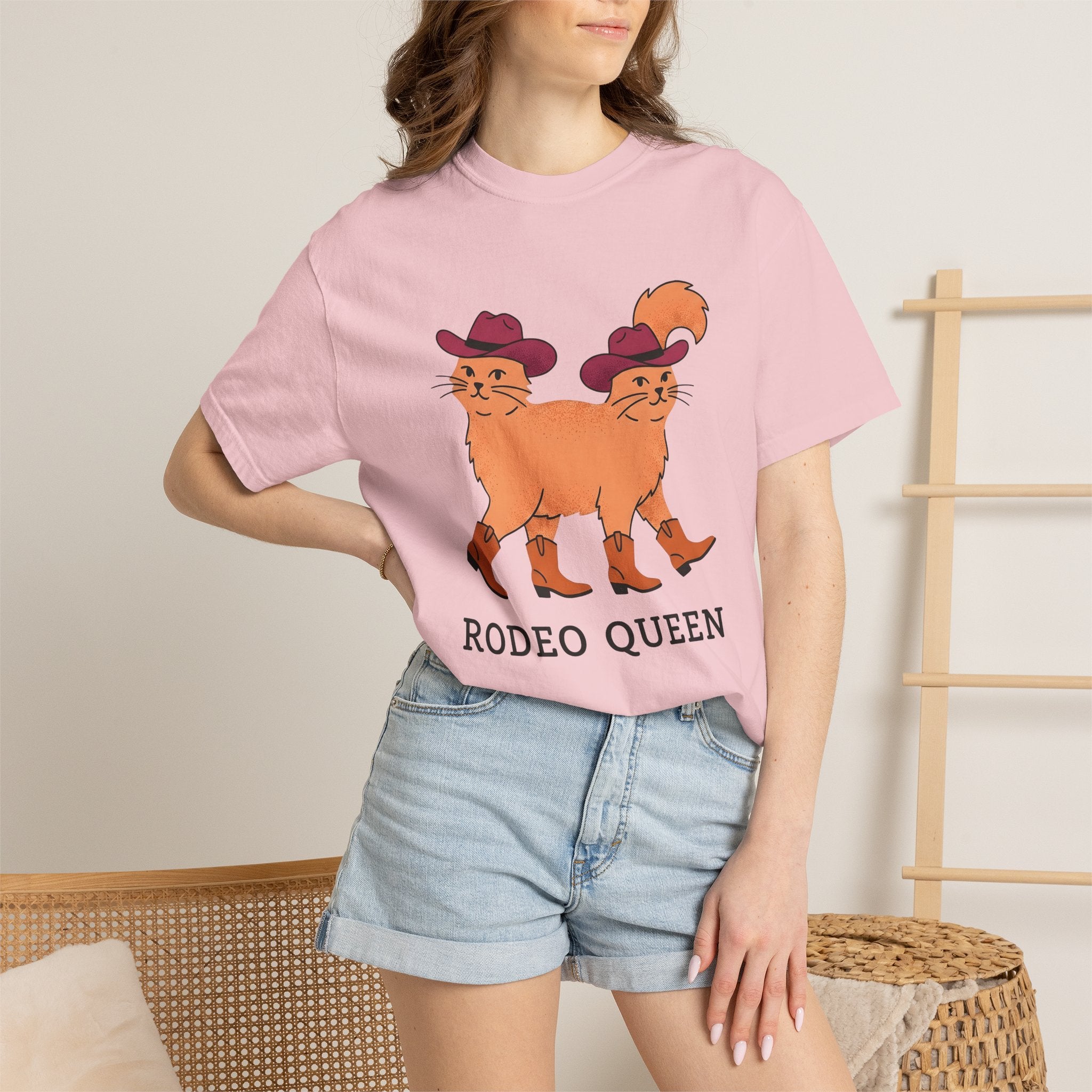 Cowboy Kitten Shirt Cowgirl Farm Gift Women Comic Strip Tee Kitten T-Shirt Cowgirl Fan Cartoon Tshirt Ranch Graphic Old School Leather Boots